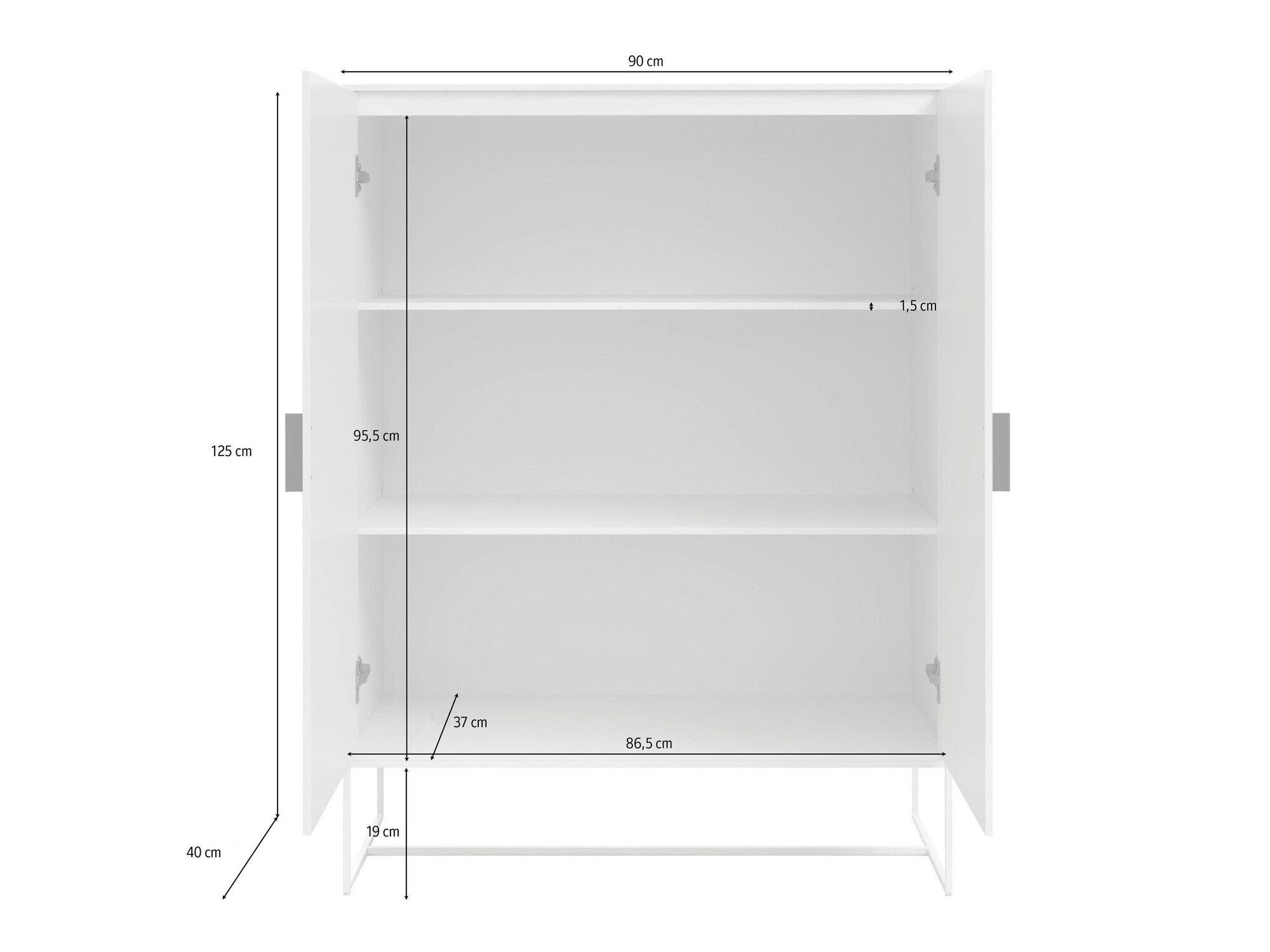 Szekrény Denton 1444 (Antracit)