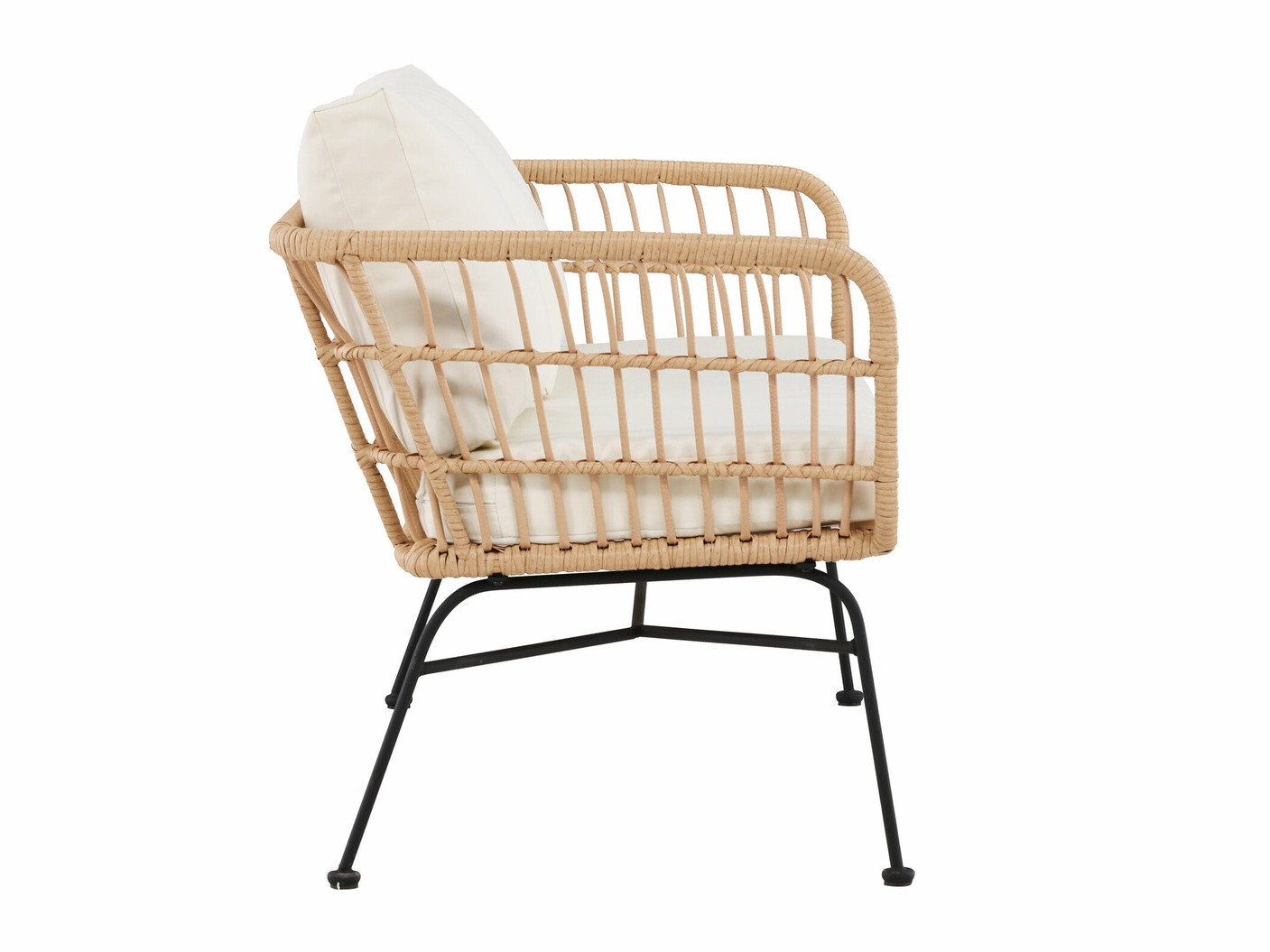 Kerti kanapé Dallas 5187 (Világos fa + Bézs)