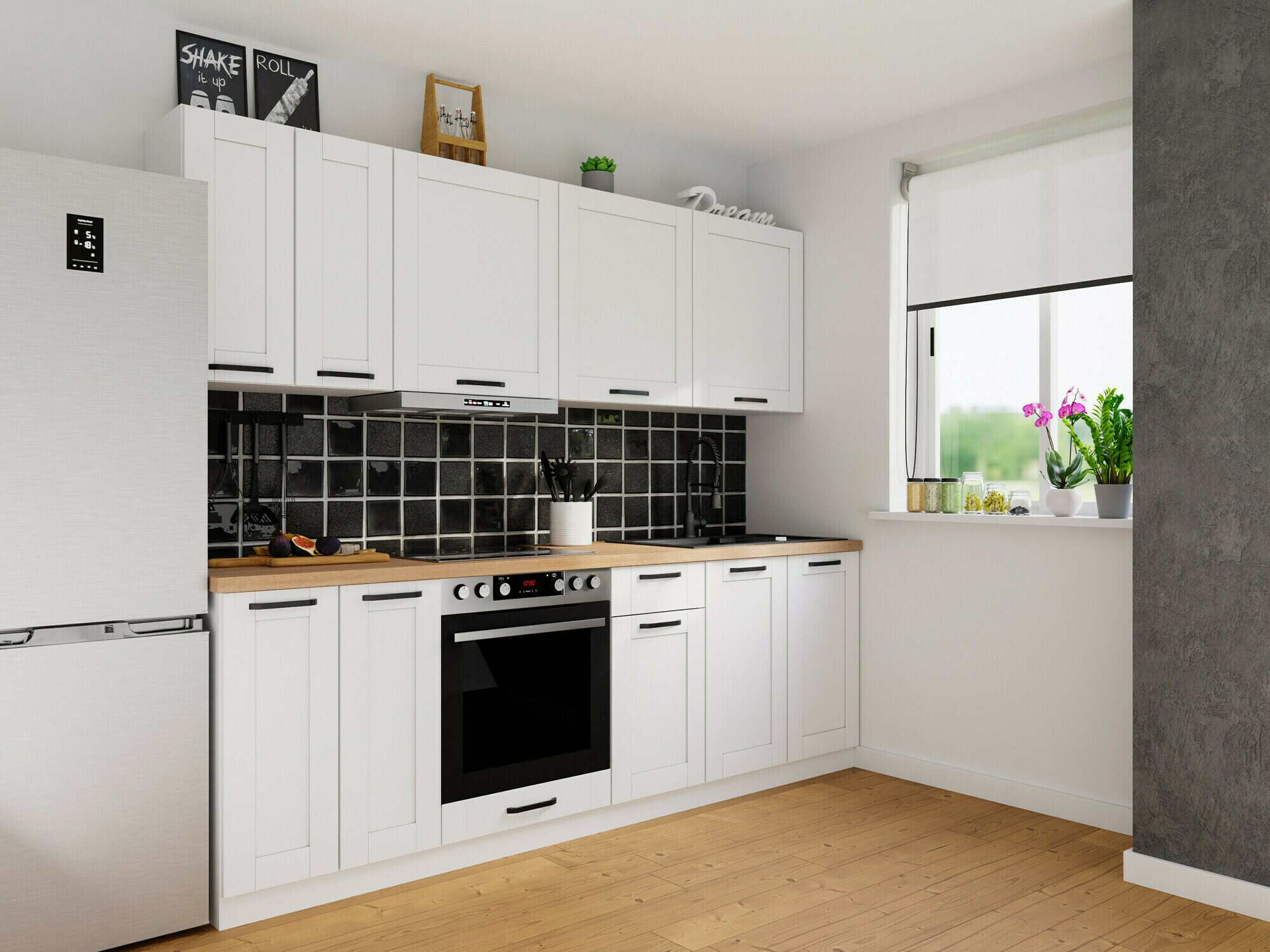 Moduláris szekrény ajtókkal Eva White 120