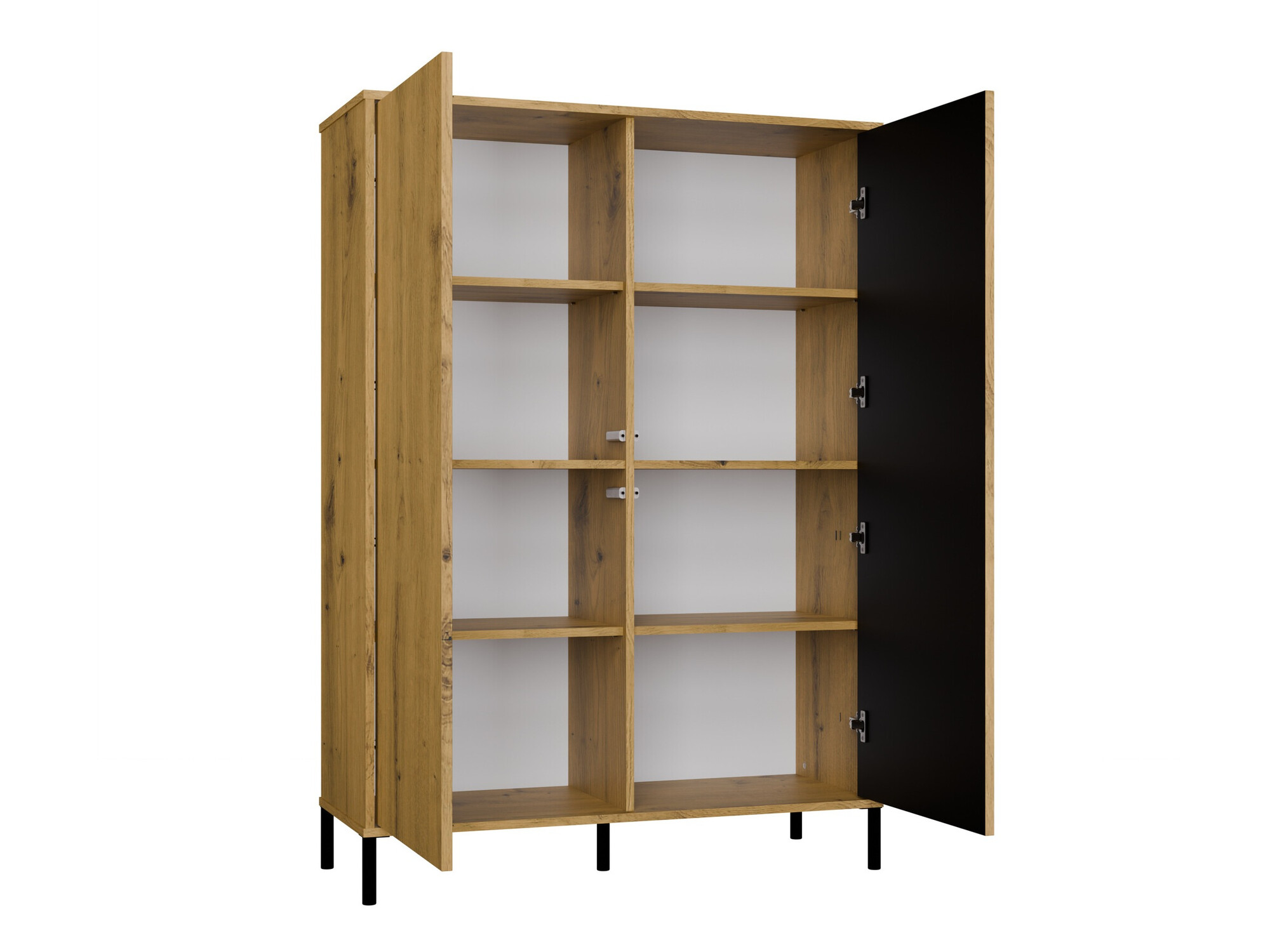 Könyvespolc Orlsone 102 (Artisan tölgy + Fekete)