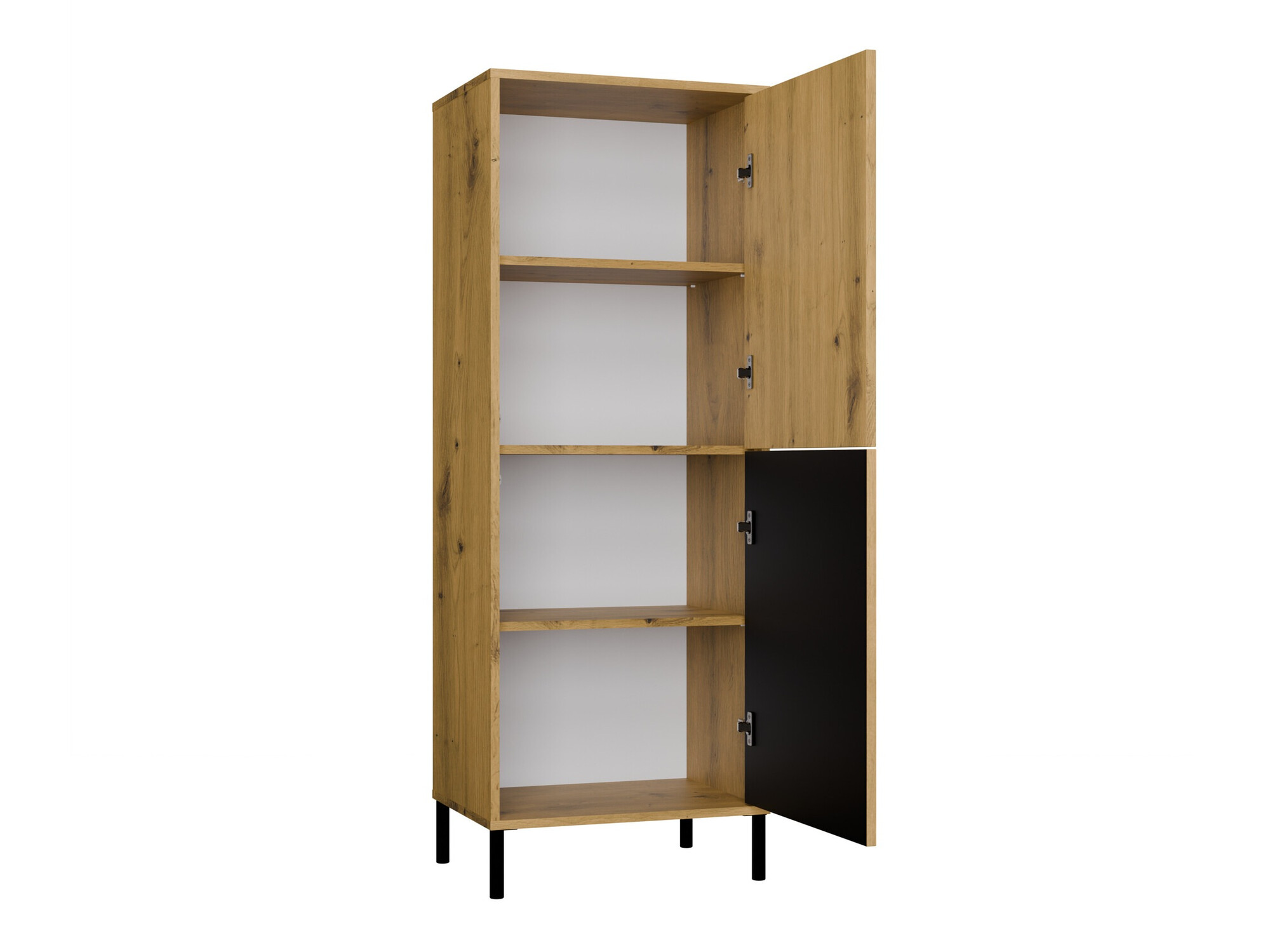 Könyvespolc Orlsone 103 (Artisan tölgy + Fekete)