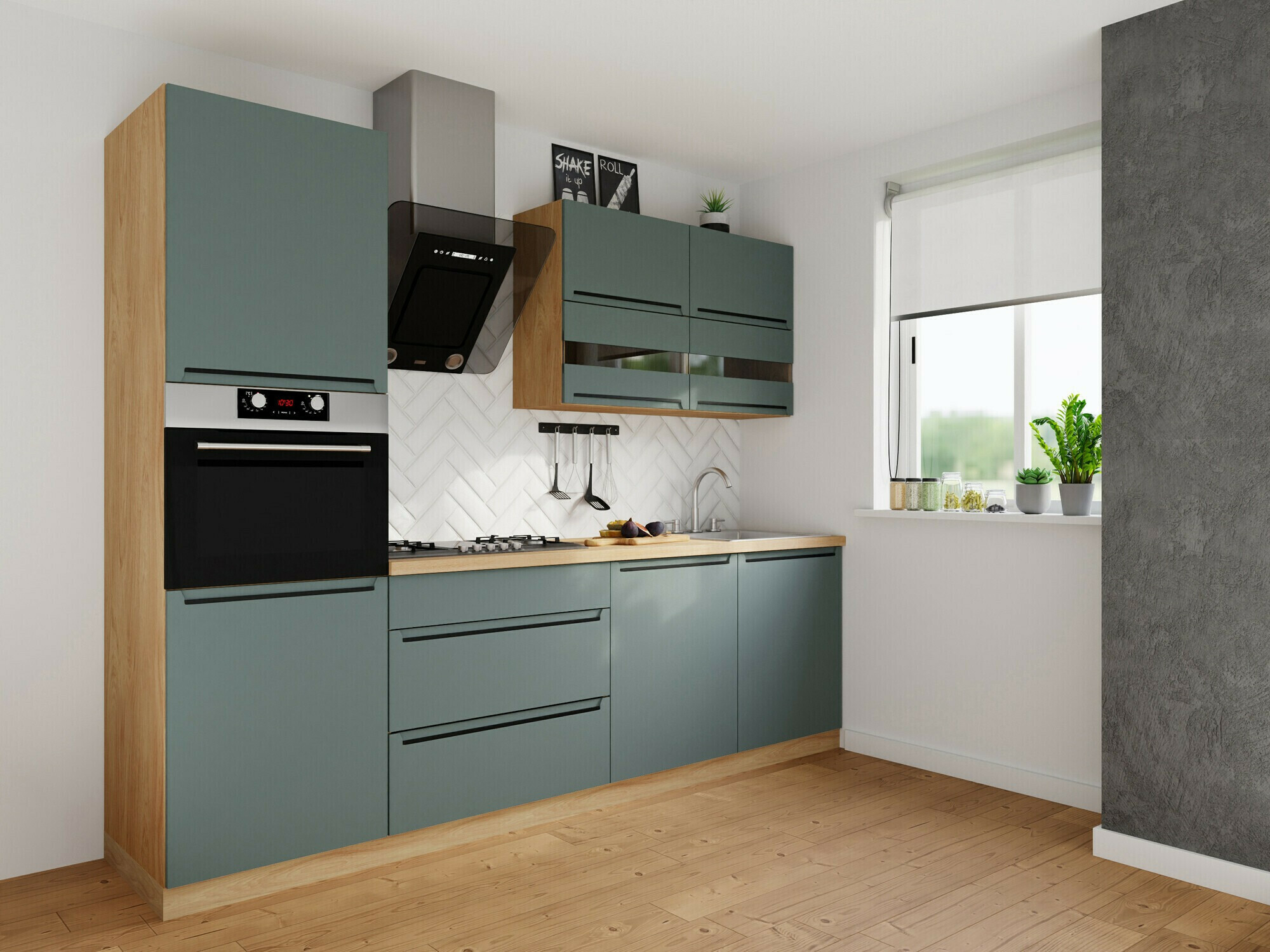 Moduláris fali szekrény Riso Green 151