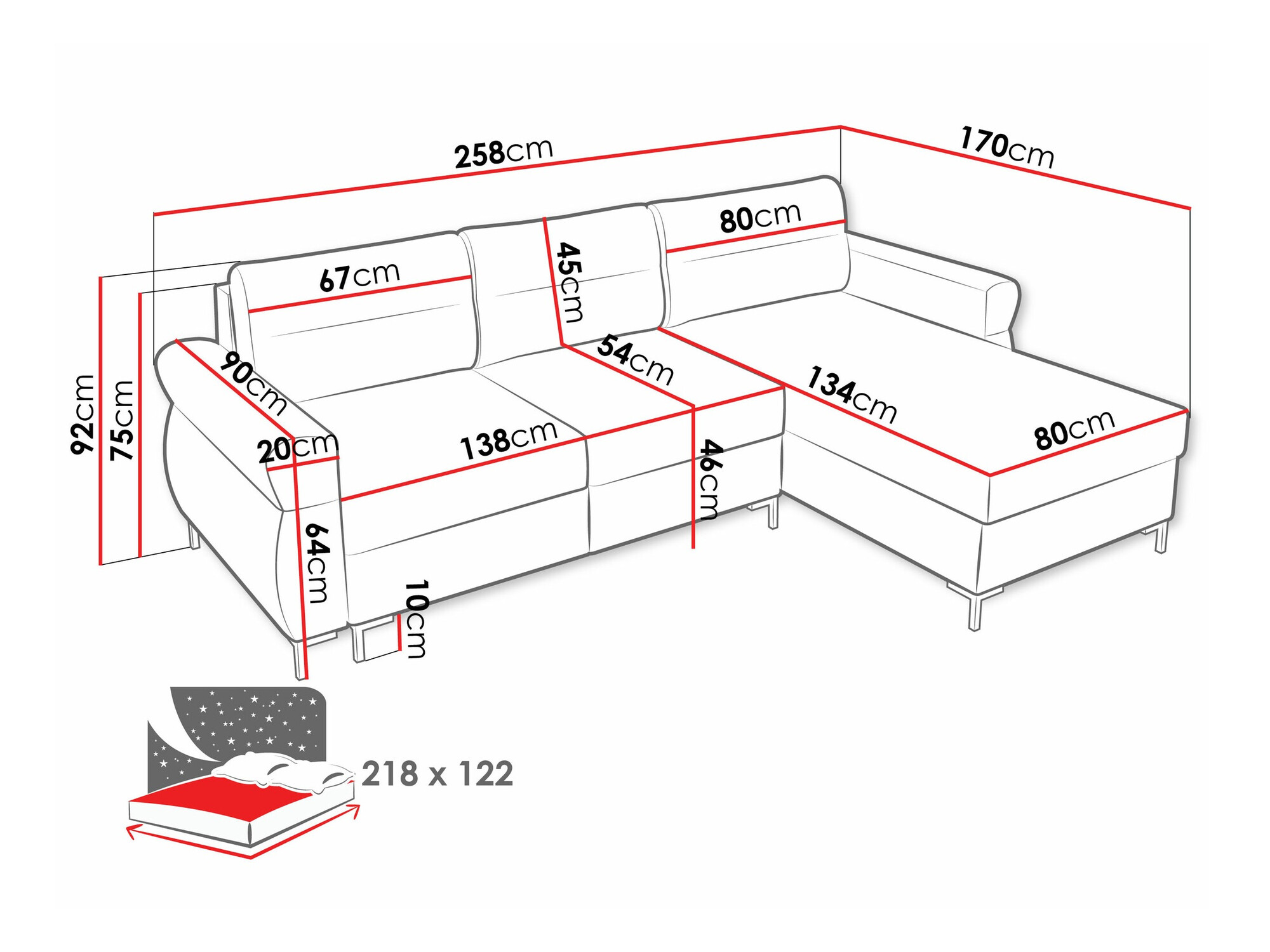 Sarokkanapé Stonecrest 103 (Sierra 744)