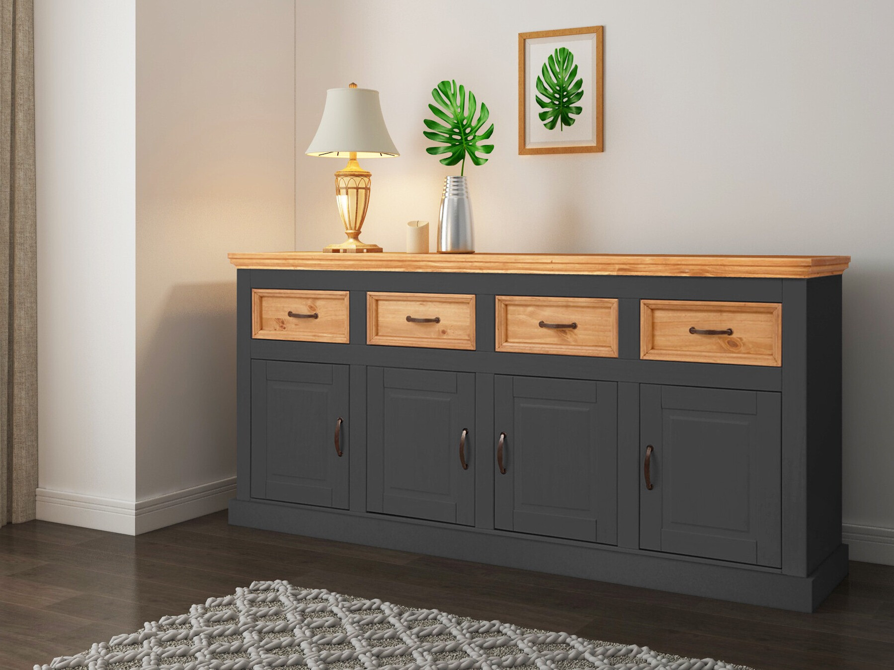 Komód Tolelio 106 (Antracit + Fenyő)