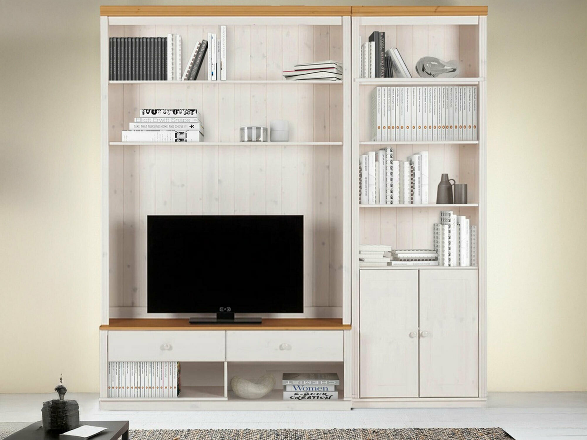 Nappali szett Saltoro 105 (Fehér + Mézes tölgy)