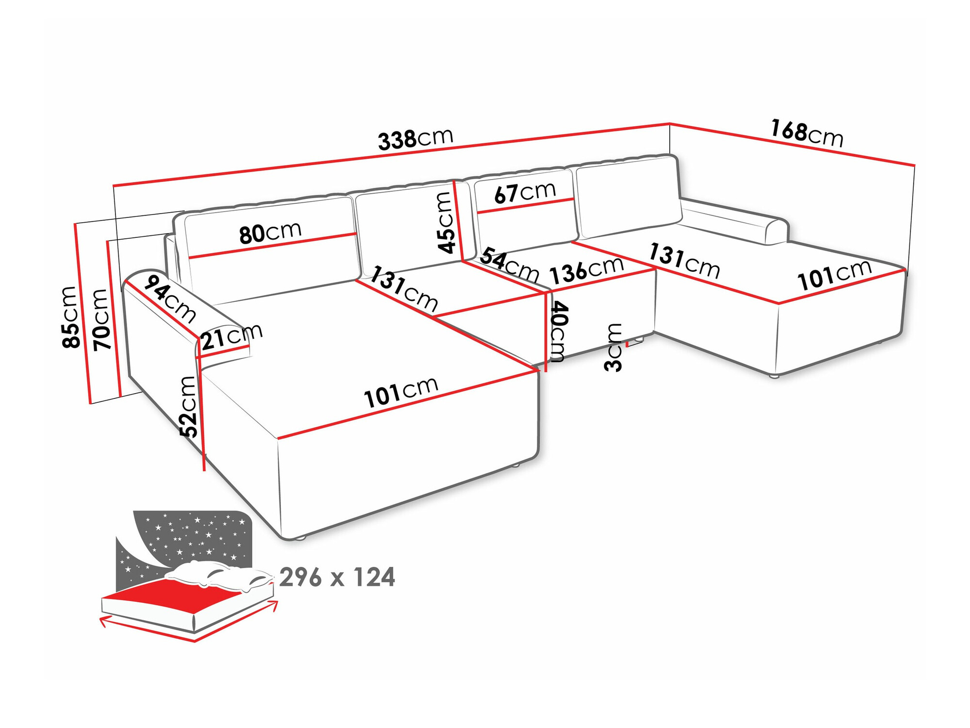Sarokkanapé Stonecrest 106 (Sierra 741)