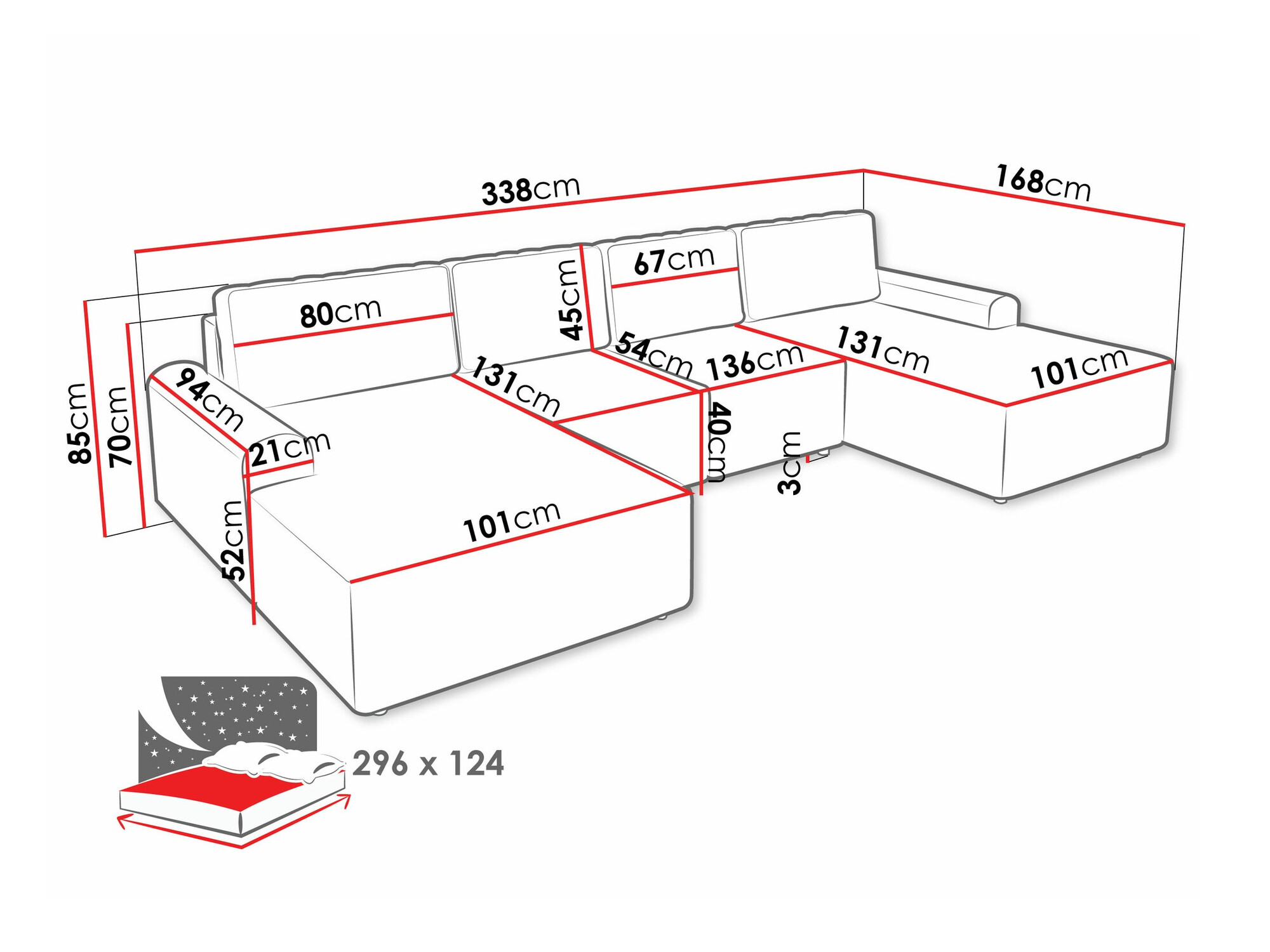 Sarokkanapé Stonecrest 106 (Sierra 744)