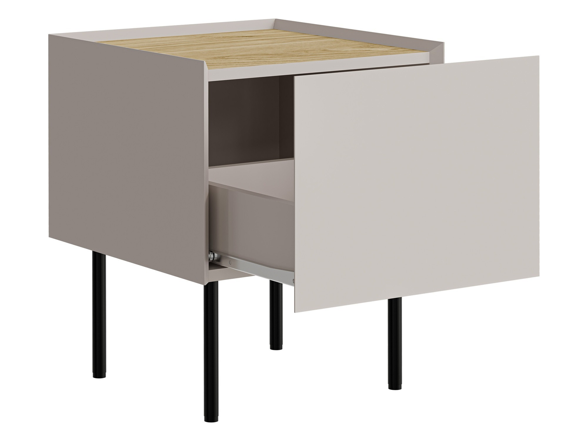 Éjjeliszekrény szett Melbela 108 (Kasmír + Tölgy)