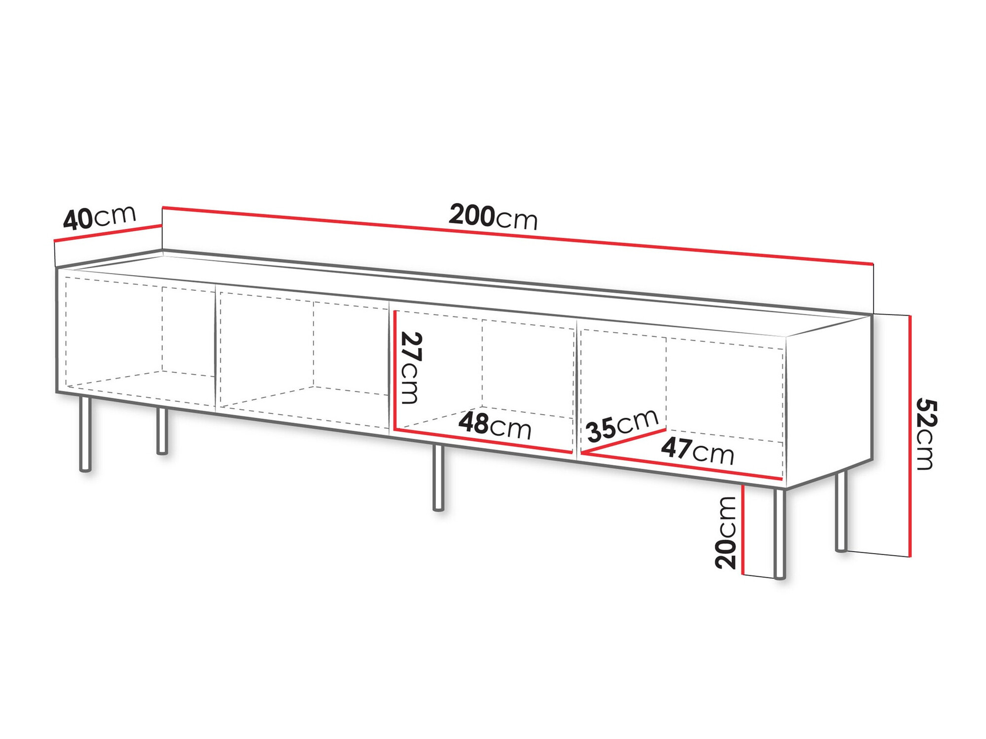 TV-állvány Melbela 107 (Kasmír + Tölgy)