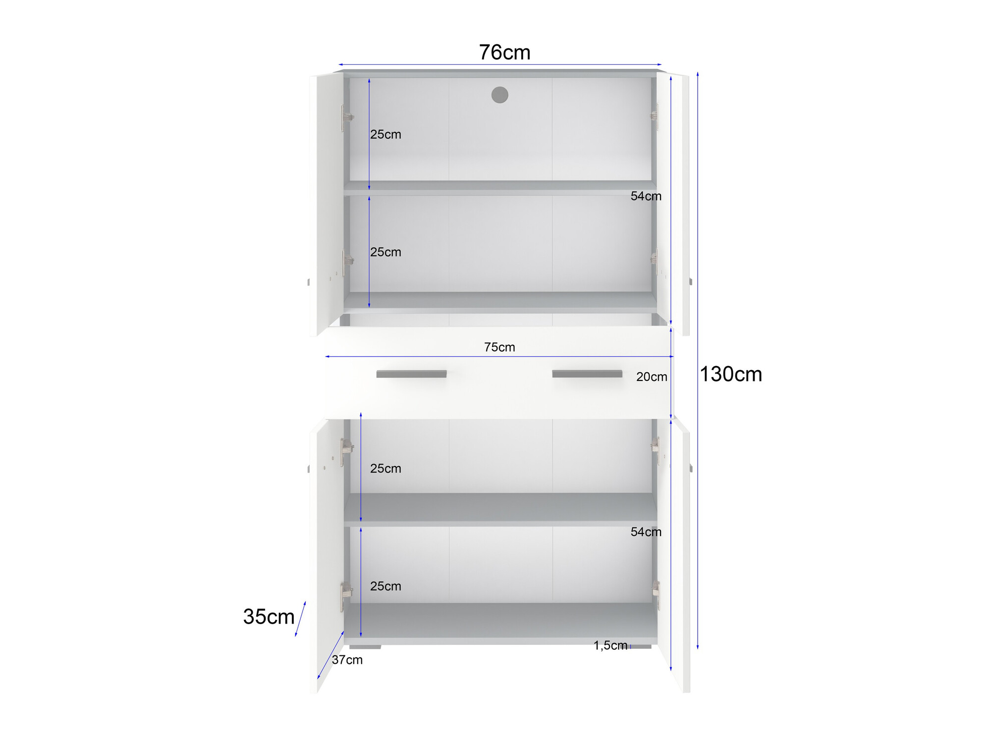Álló fürdőszoba szekrény Larlori 106 (Antracit)