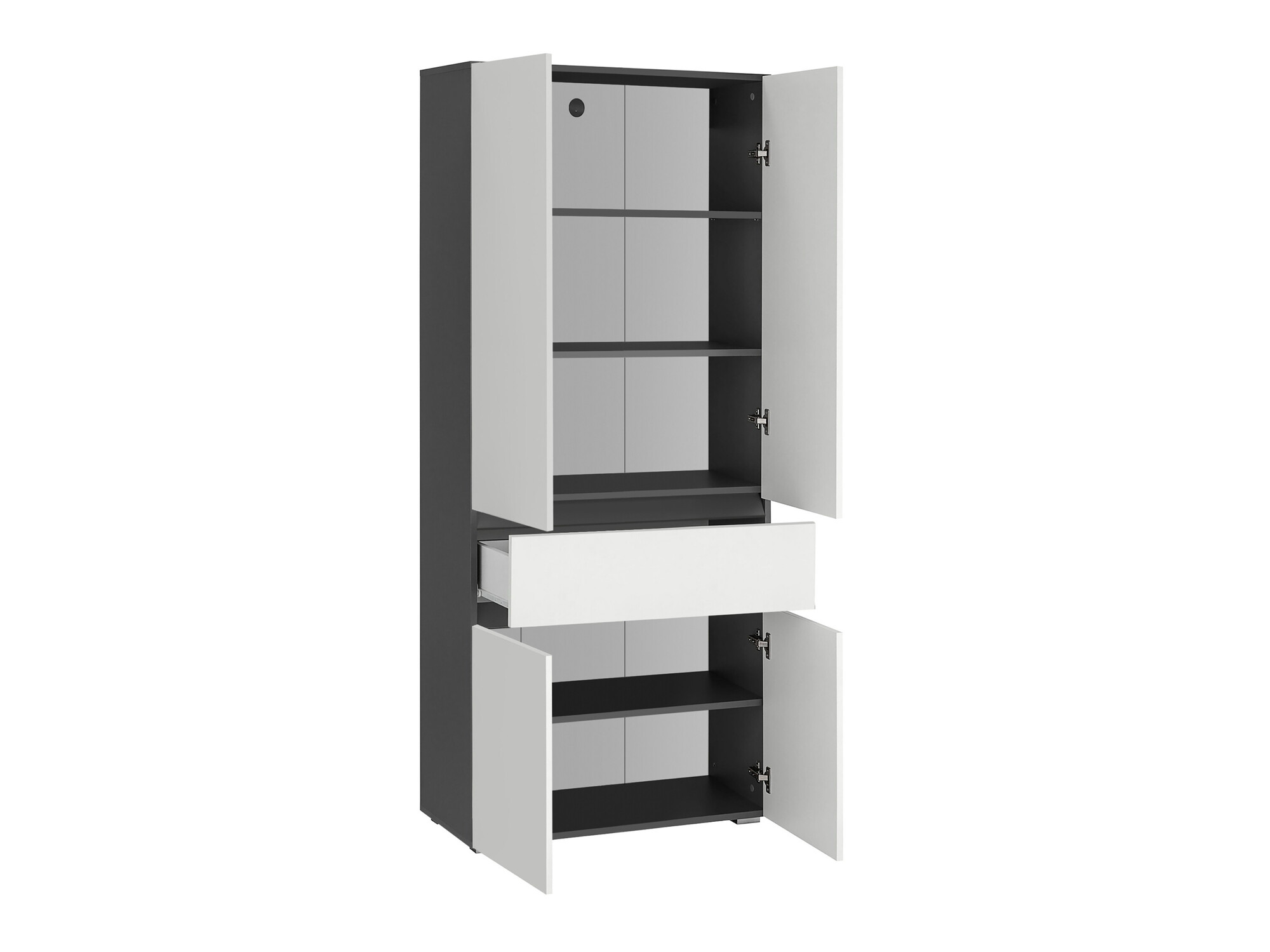 Beépített fürdőszoba szekrény Soncamu 113 (Fehér + Antracit)