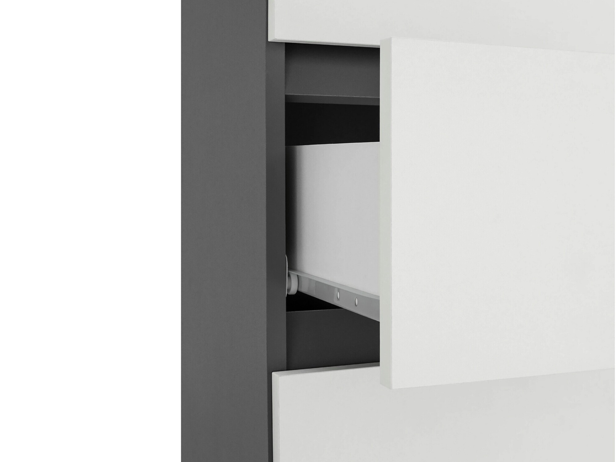 Beépített fürdőszoba szekrény Soncamu 113 (Fehér + Antracit)