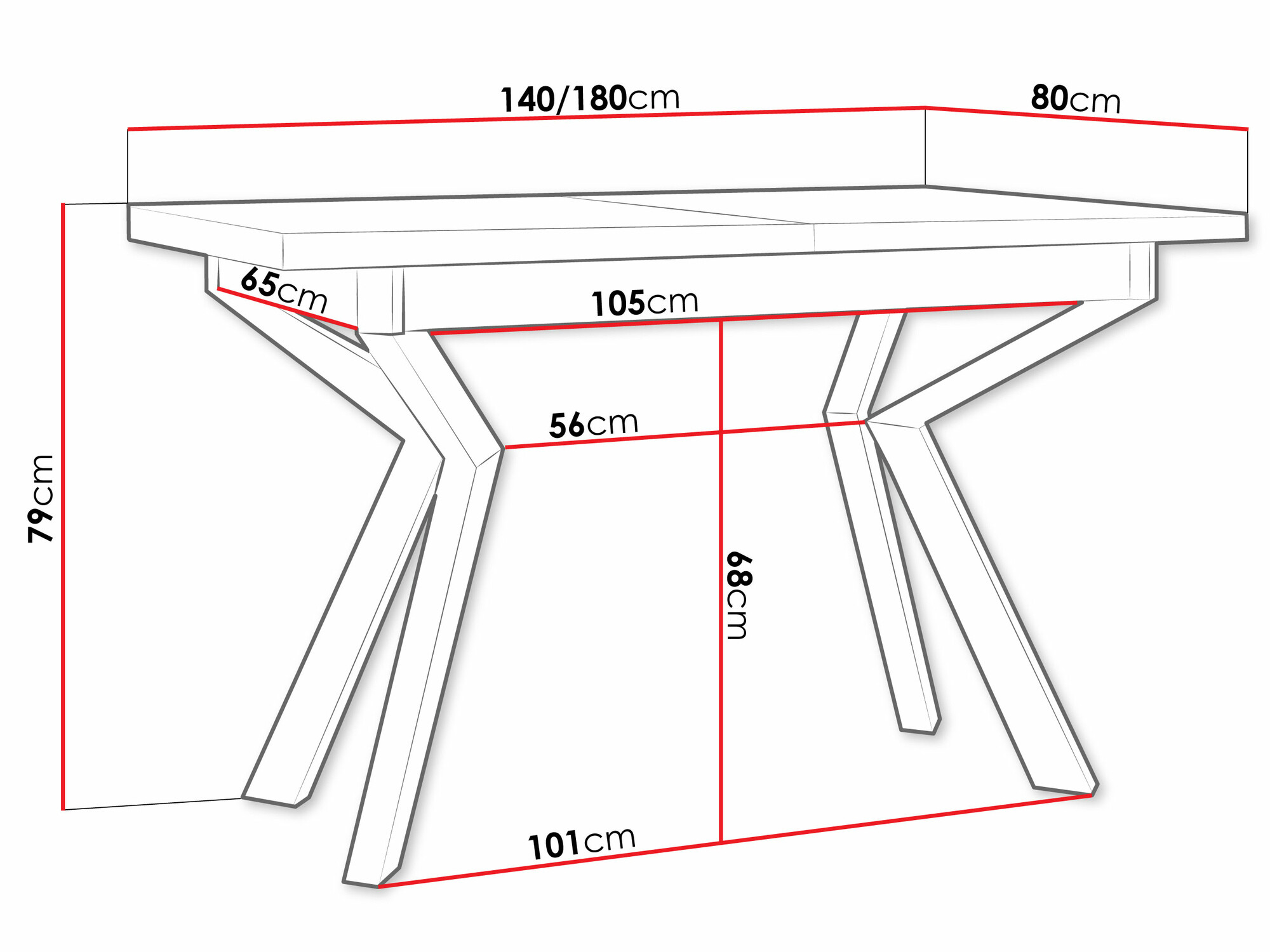 Asztal Victorville 328 (Fekete + Artisan tölgy)