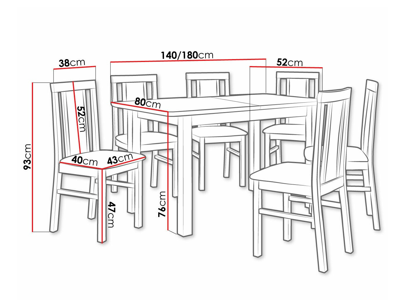 Étkezőgarnitúra Victorville 238