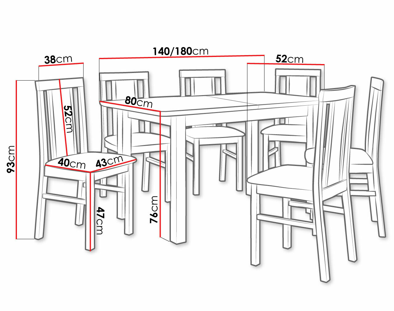 Étkezőgarnitúra Victorville 283