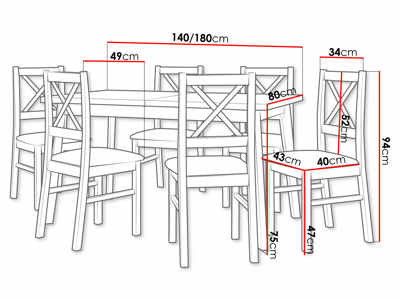 Étkezőgarnitúra Victorville 295 (Artisan tölgy + Fekete)