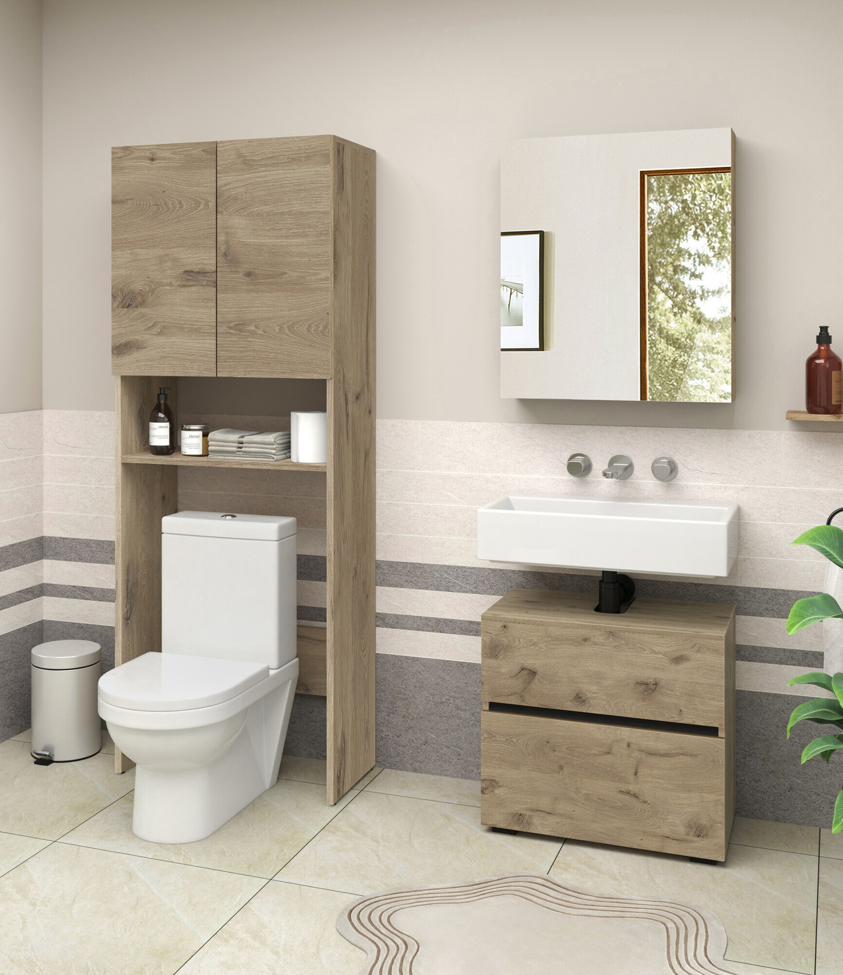 Fürdőszoba polc Soncamu 114 (Tölgy)