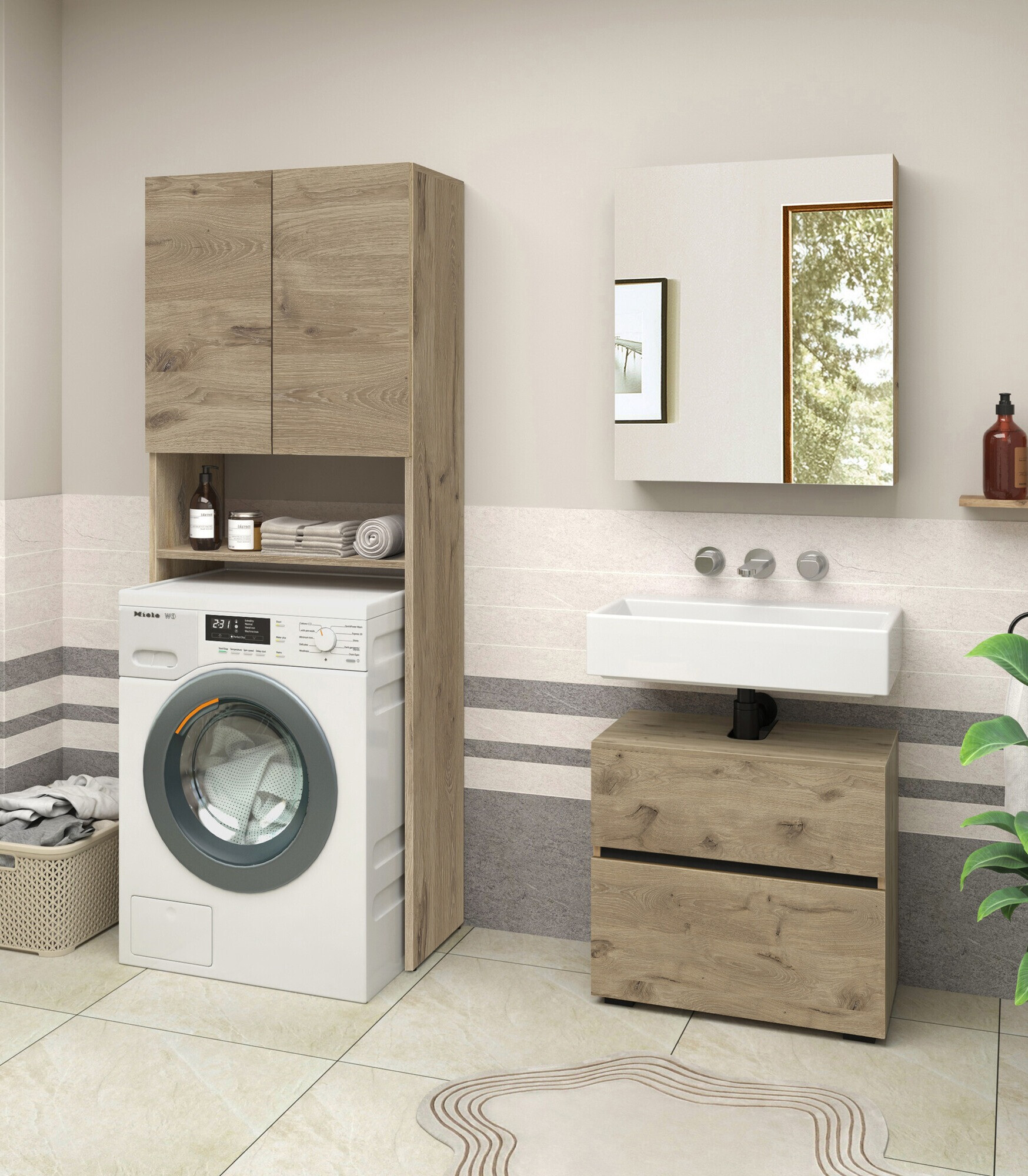 Fürdőszoba polc Soncamu 114 (Tölgy)