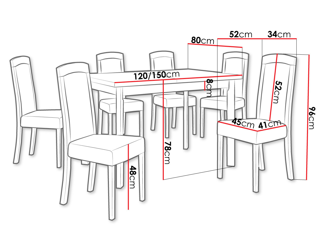 Étkezőgarnitúra Victorville 351 (Dió)