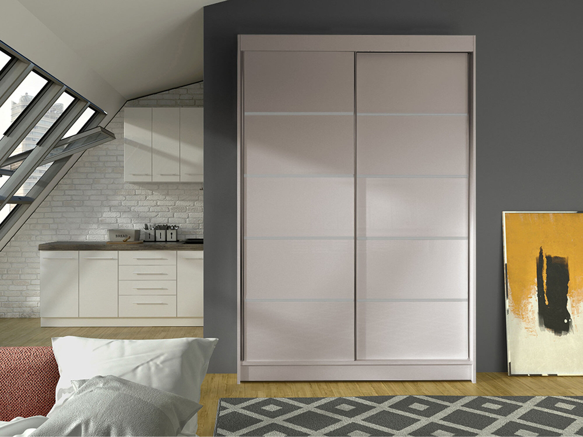 Gardróbszekrény Closico 150 (Kasmír)