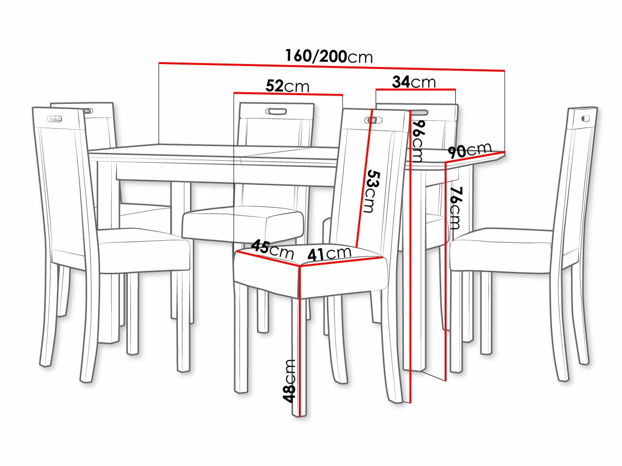 Étkezőgarnitúra Victorville 278 (Fehér)