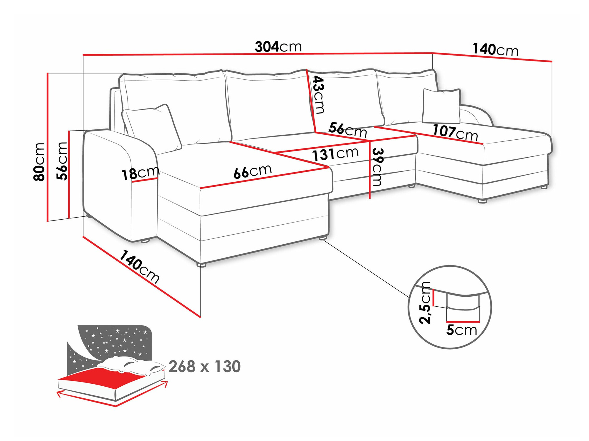Sarokkanapé Comfivo Melissa III (Manila 18 + Manila 16)