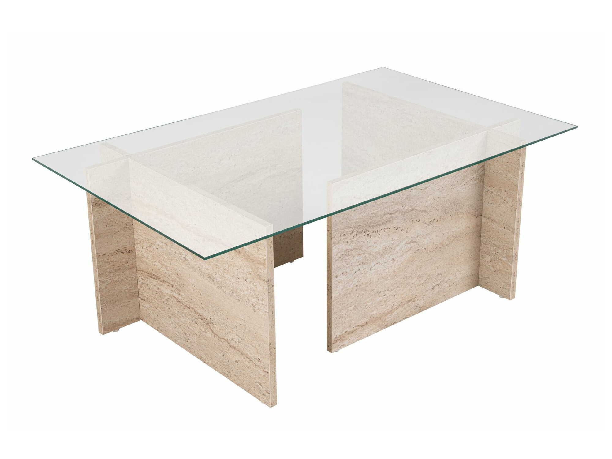 Dohányzóasztal Novato 112 (Könnyű travertin)