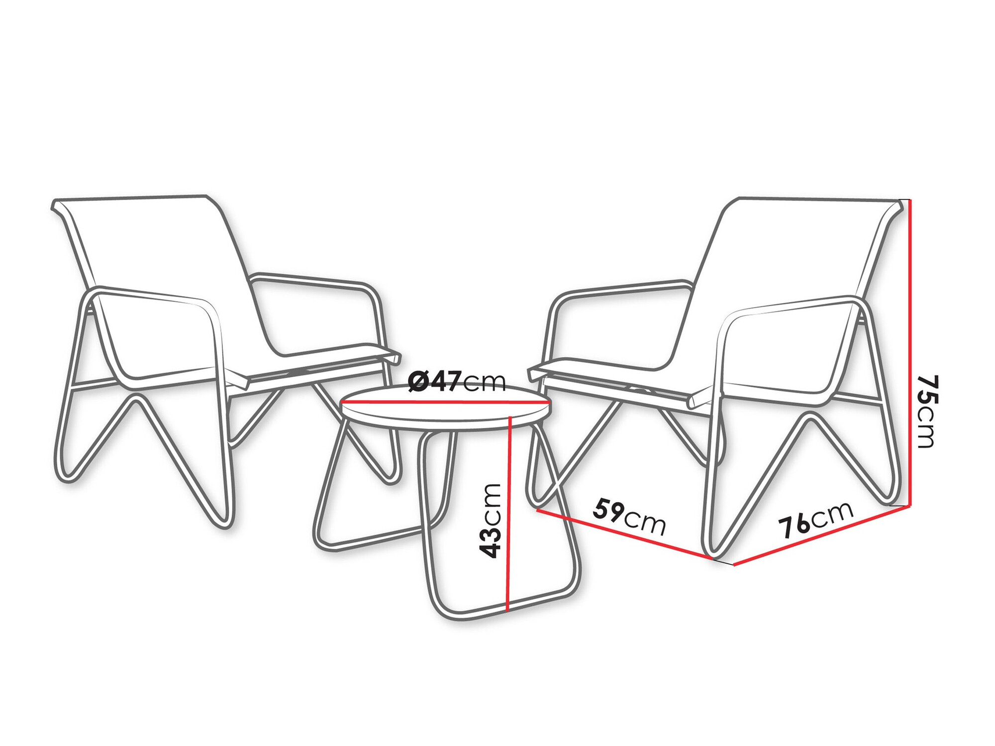 Erkélybútor-készlet Diligium
