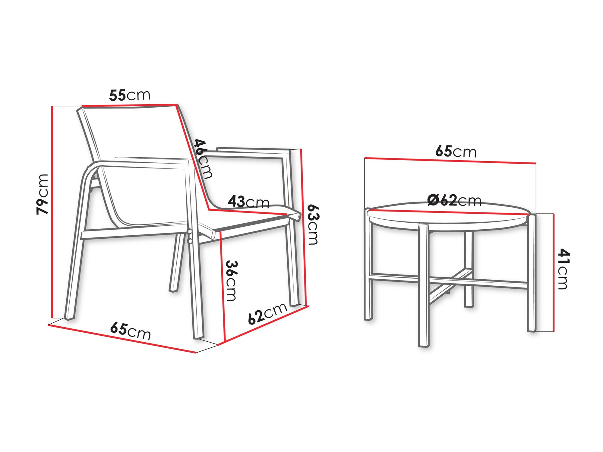 Erkélybútor-készlet Richardson 134