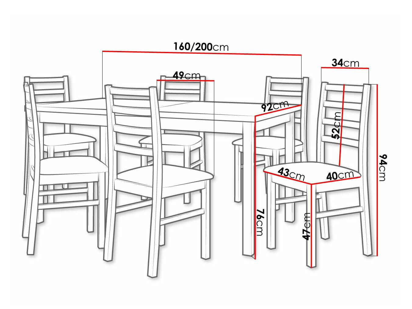 Étkezőgarnitúra Victorville 307 (Dió)