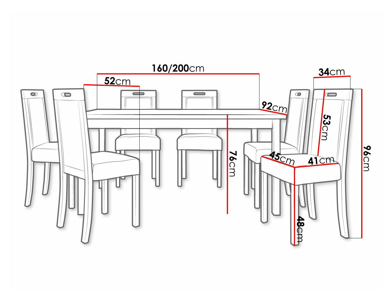 Étkezőgarnitúra Victorville 308 (Dió)