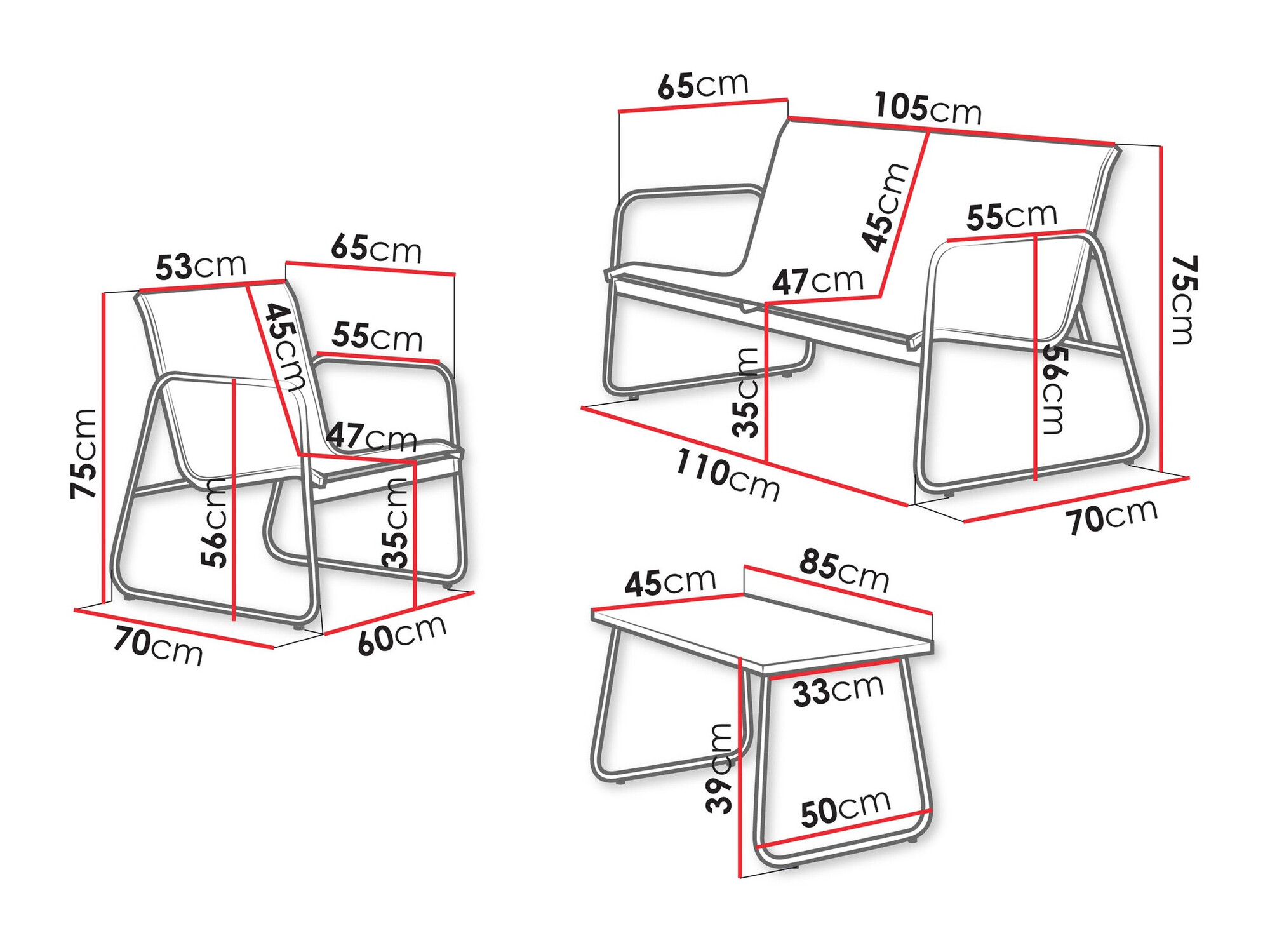 Kerti bútor Epulitas (Antracit)