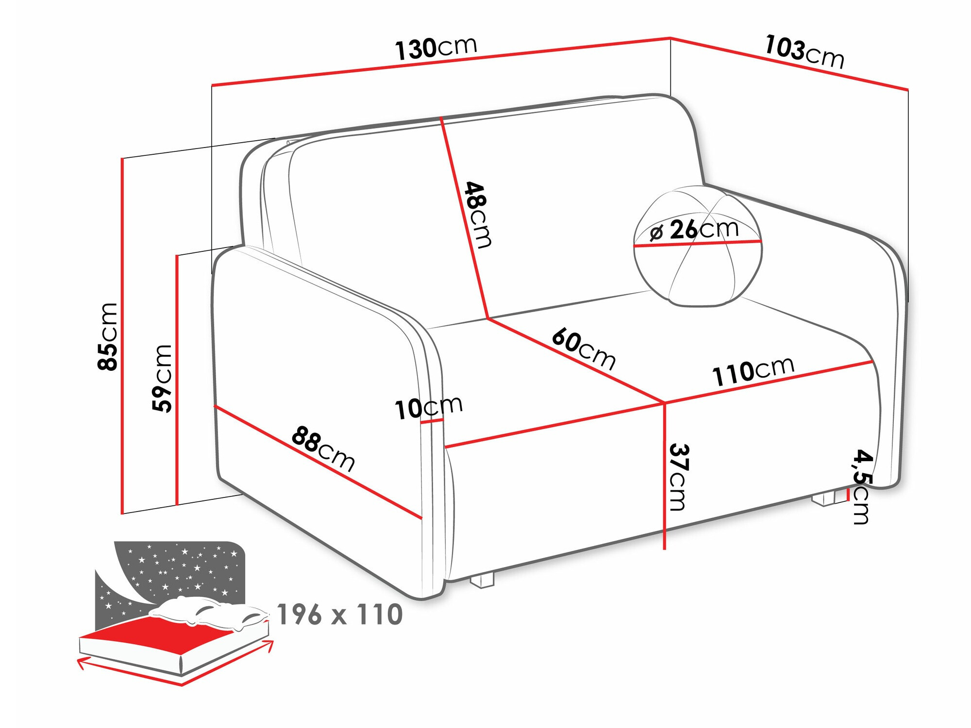 Kanapéágy Poetal II (Coral 45)
