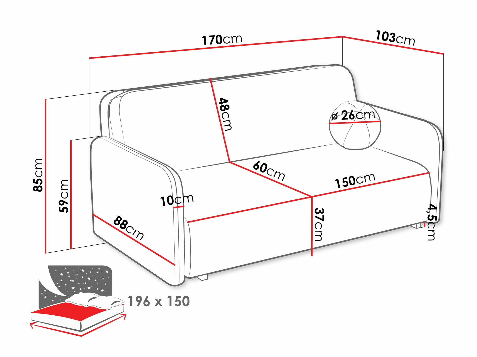 Kanapéágy Poetal IV (Velo 623)