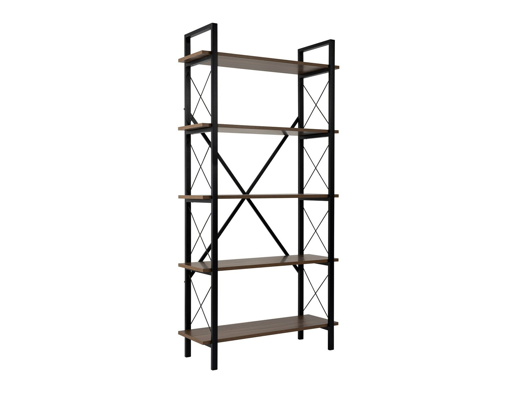 Könyvespolc Novato 115 (Dió + Fekete)