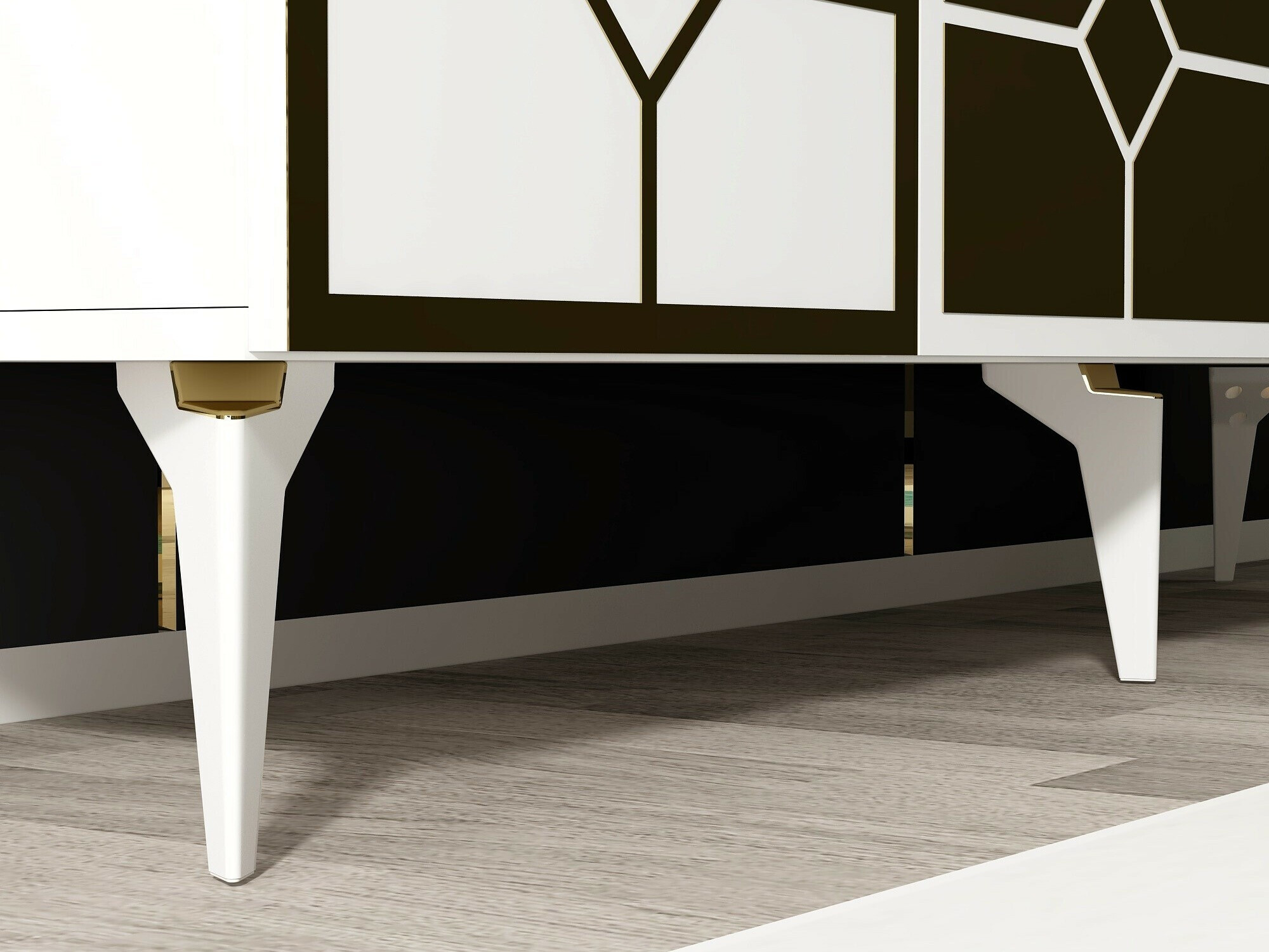 Szekrény Kailua 2403 (Fehér + Aranysárga)