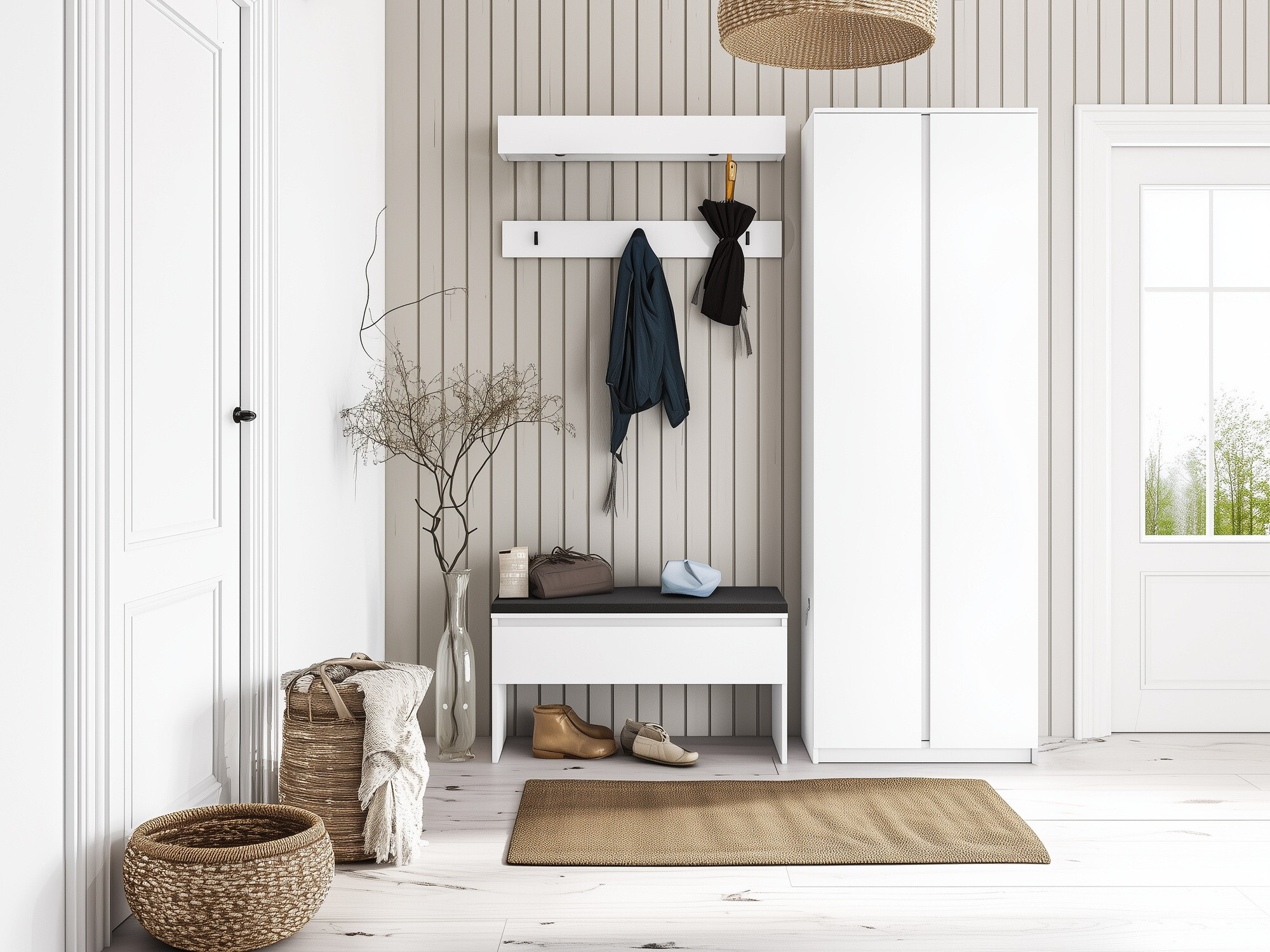 Cipőtároló Lorcama 100 (Fehér)