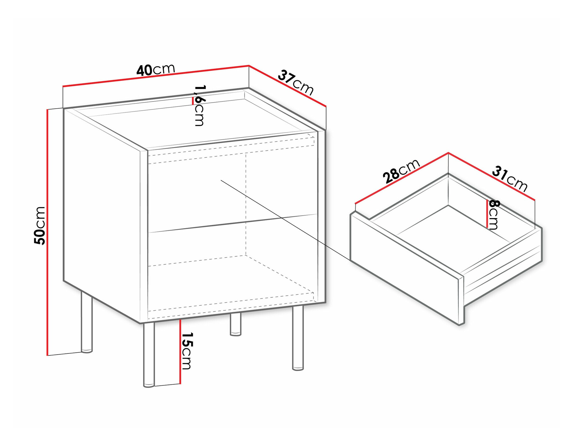 Éjjeliszekrény Comfivo Belviro