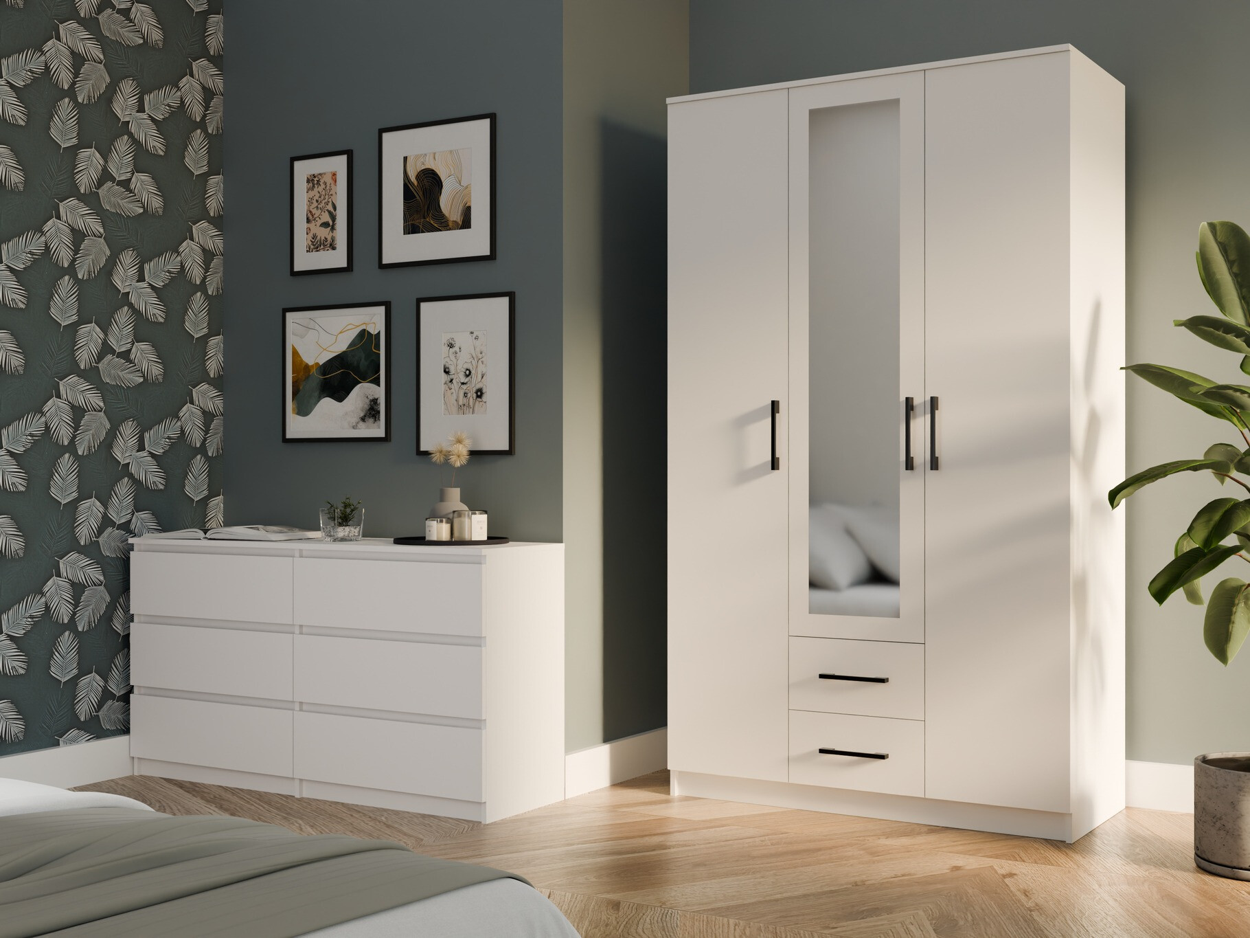 Gardróbszekrény Mandeville 116 (Fehér)