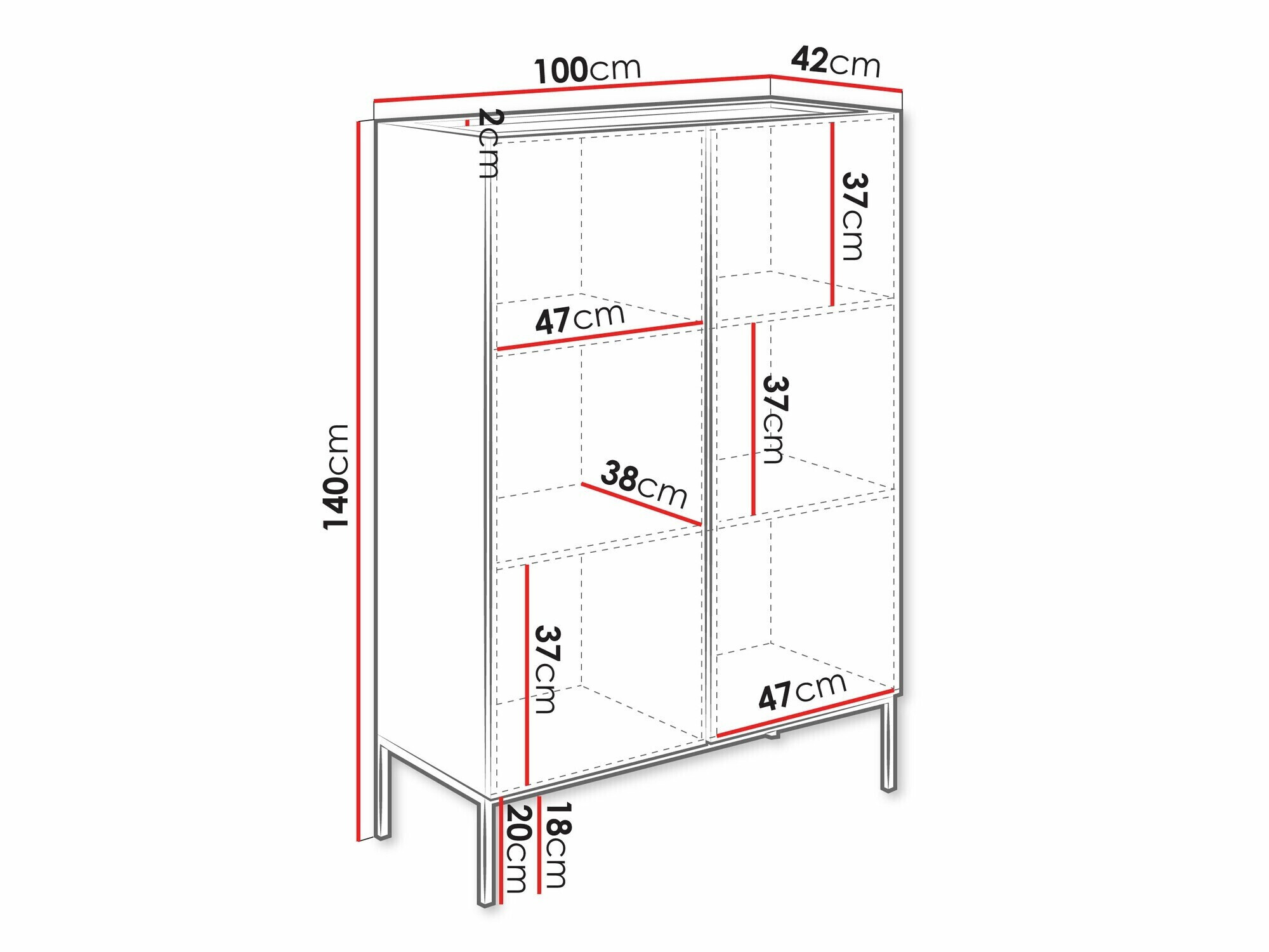 Könyvespolc Lunole 100 (Artisan tölgy + Fekete)