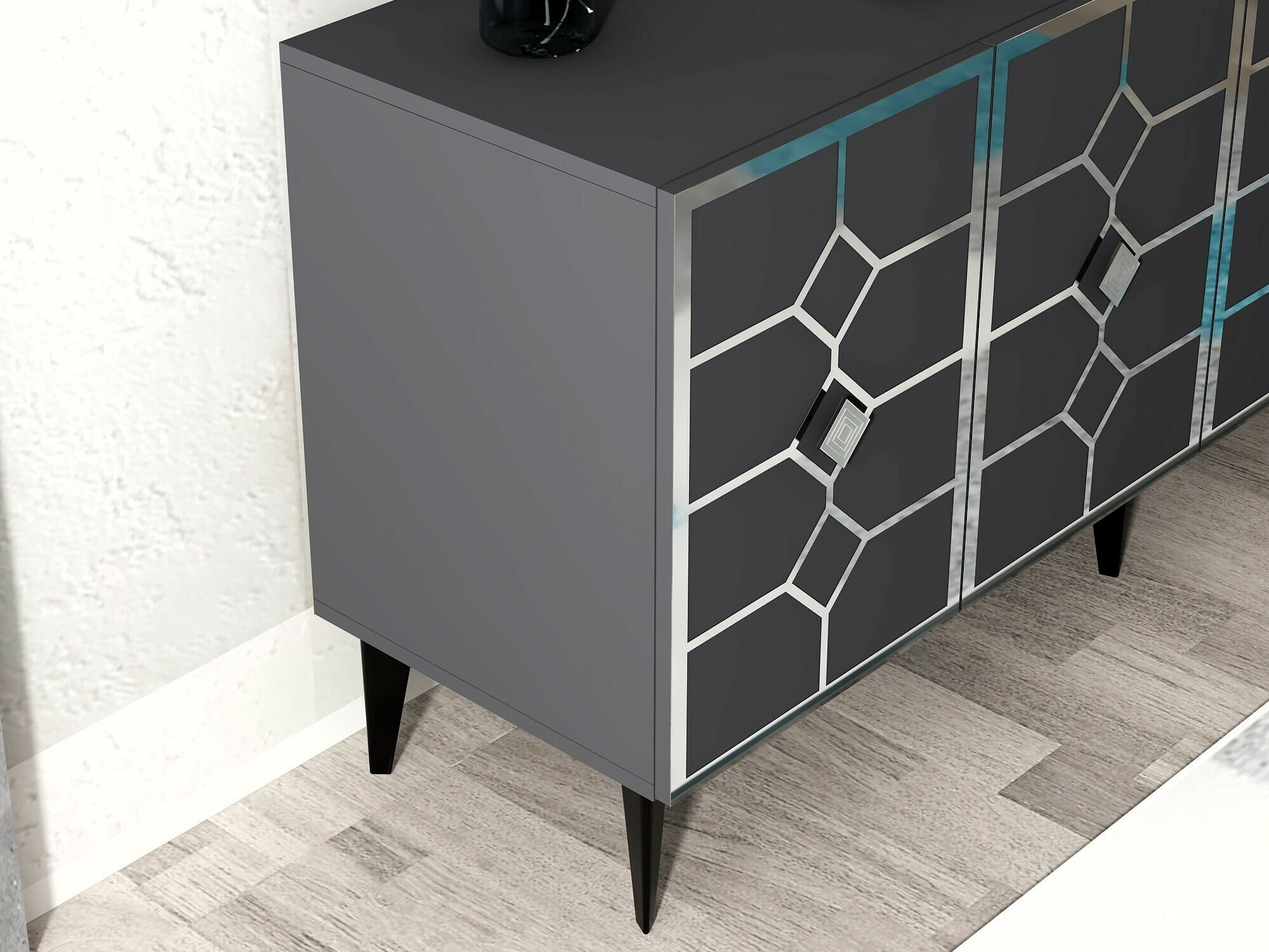 Szekrény Kailua 2404 (Antracit + Ezüst)