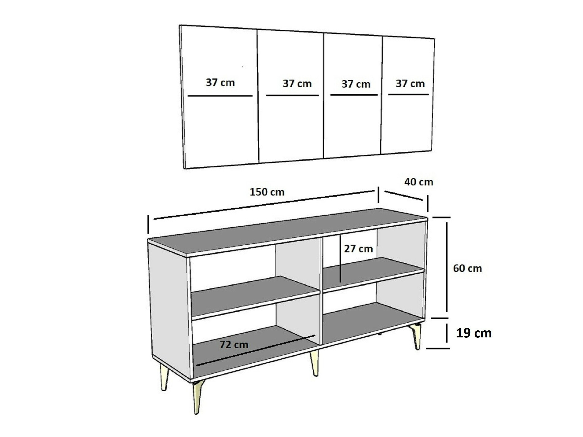 Szekrény Kailua 2404 (Antracit + Ezüst)