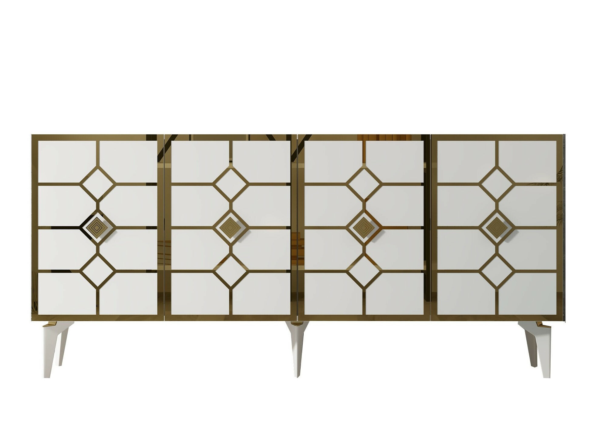 Szekrény Kailua 2404 (Fehér + Aranysárga)