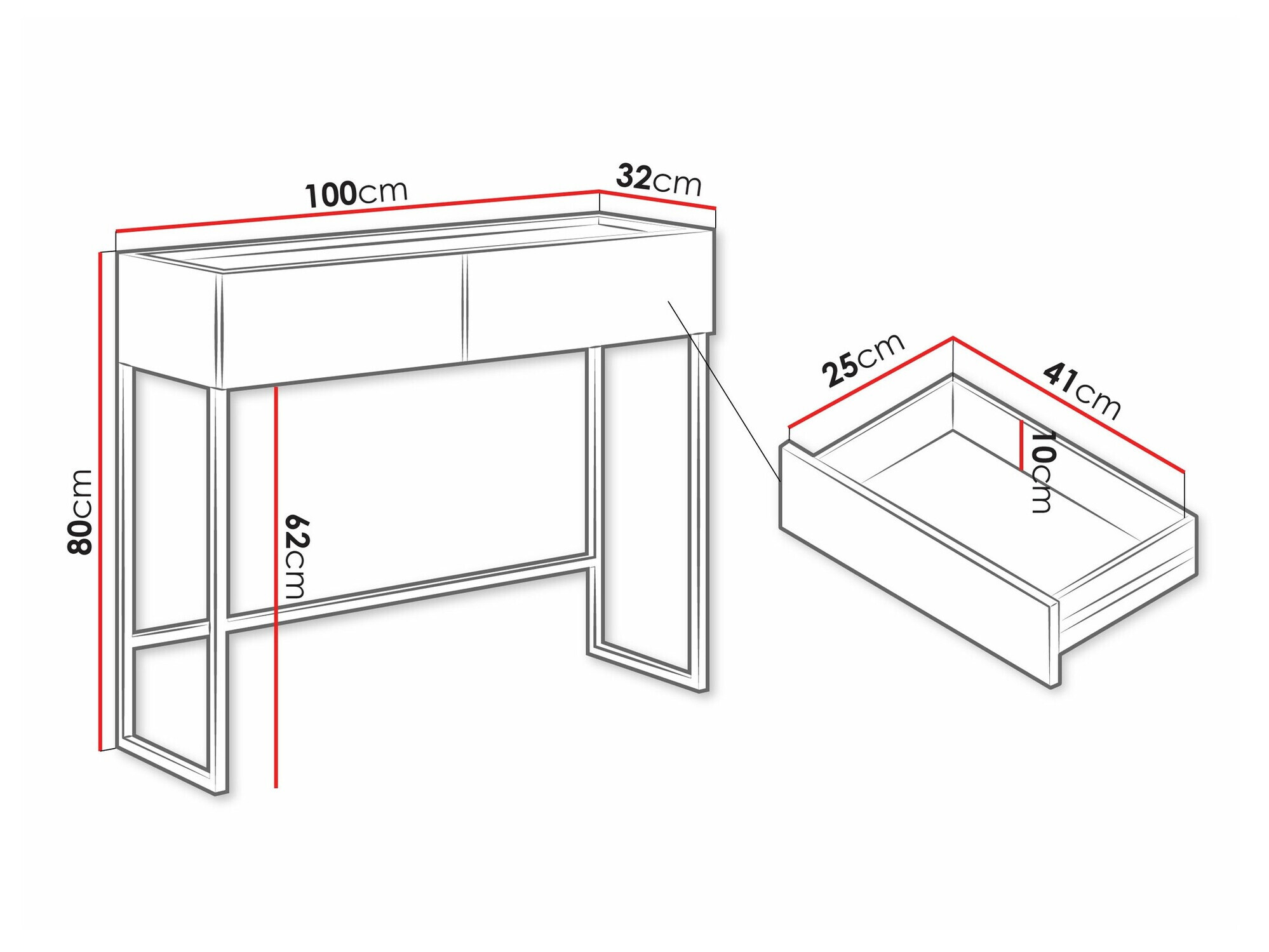 Konzolasztal Lunole 103 (Kasmír)