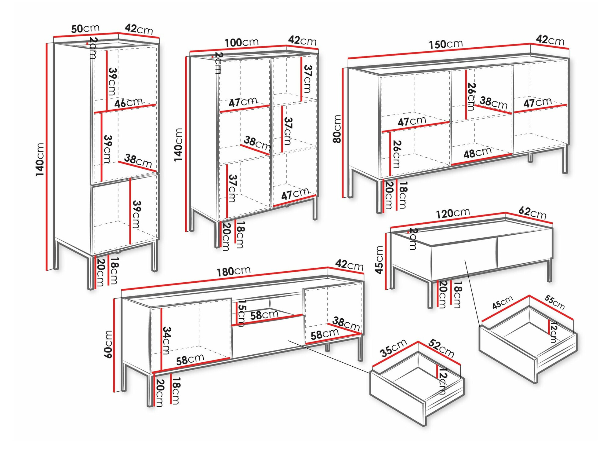 Nappali szett Lunole 110 (Kasmír)