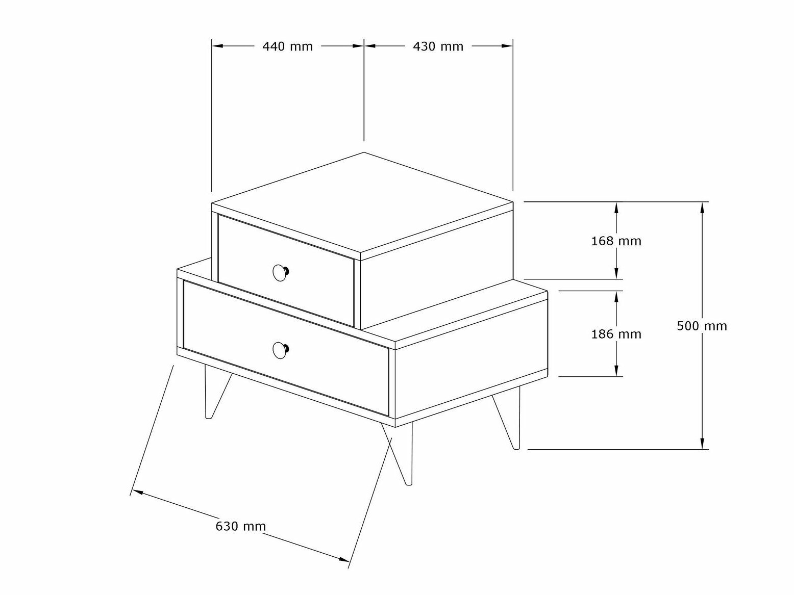 Éjjeliszekrény Kailua 2417