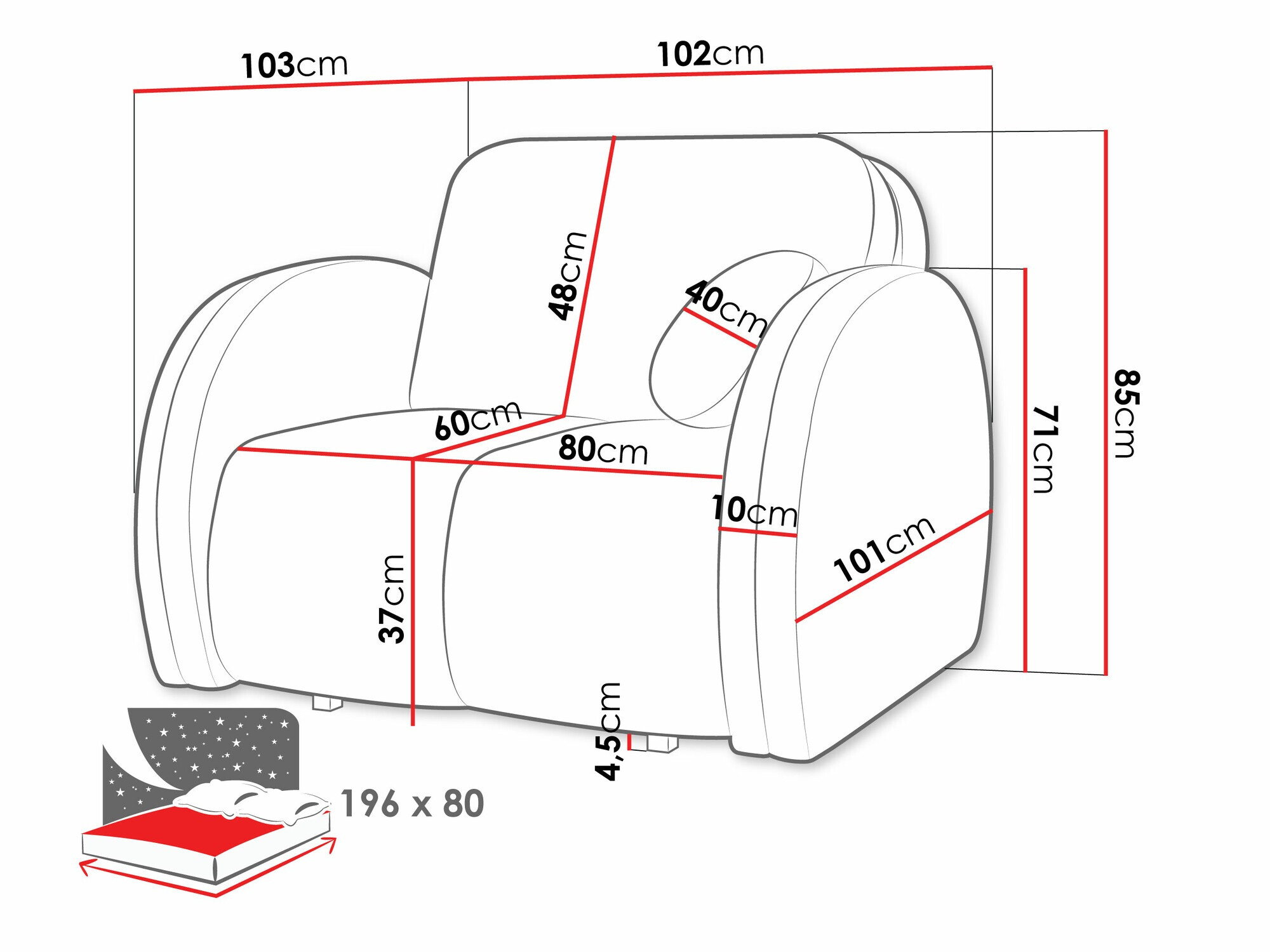Fotel Citral I (Velo 623)