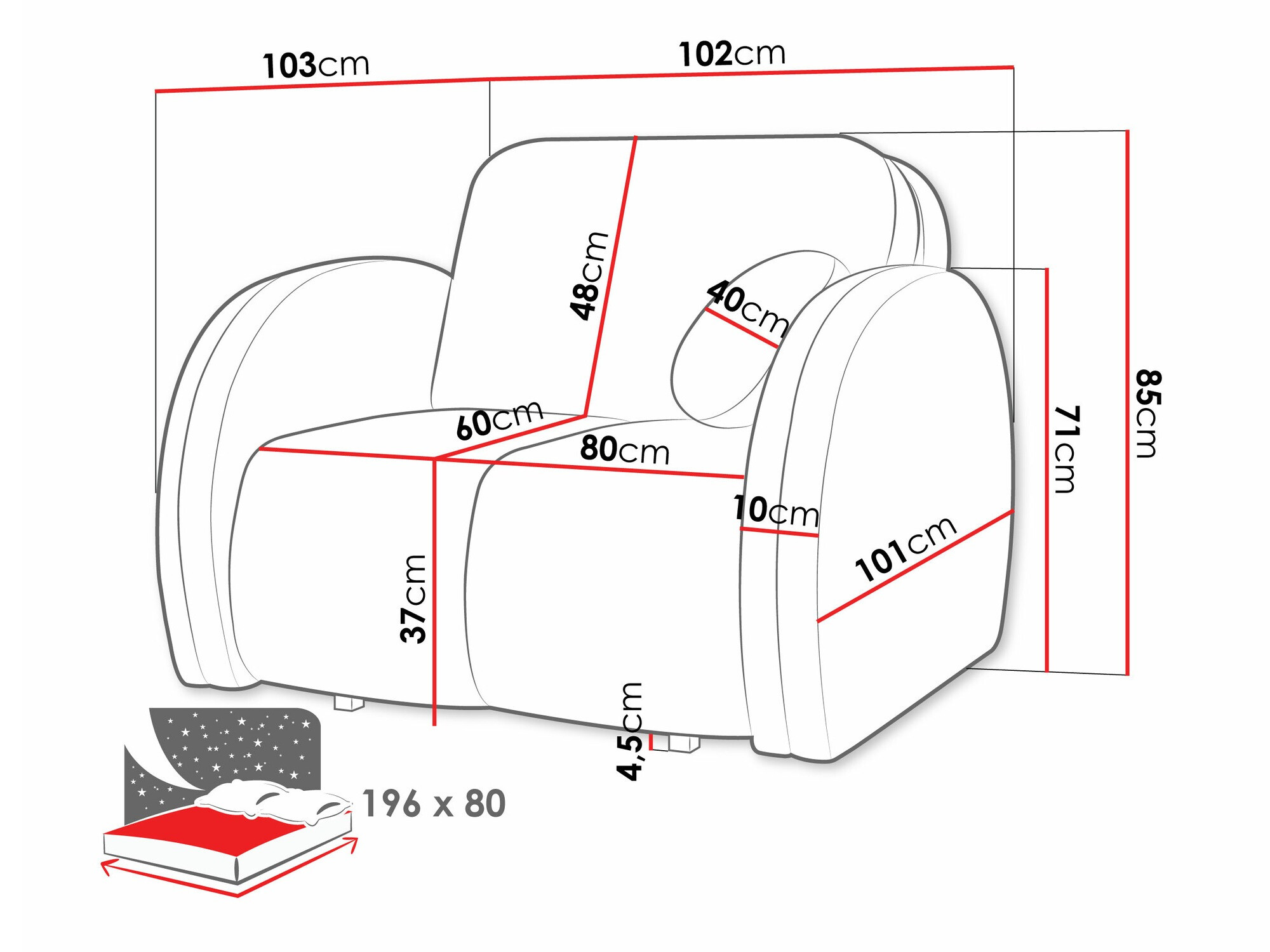 Fotel Citral I (Velo 627)