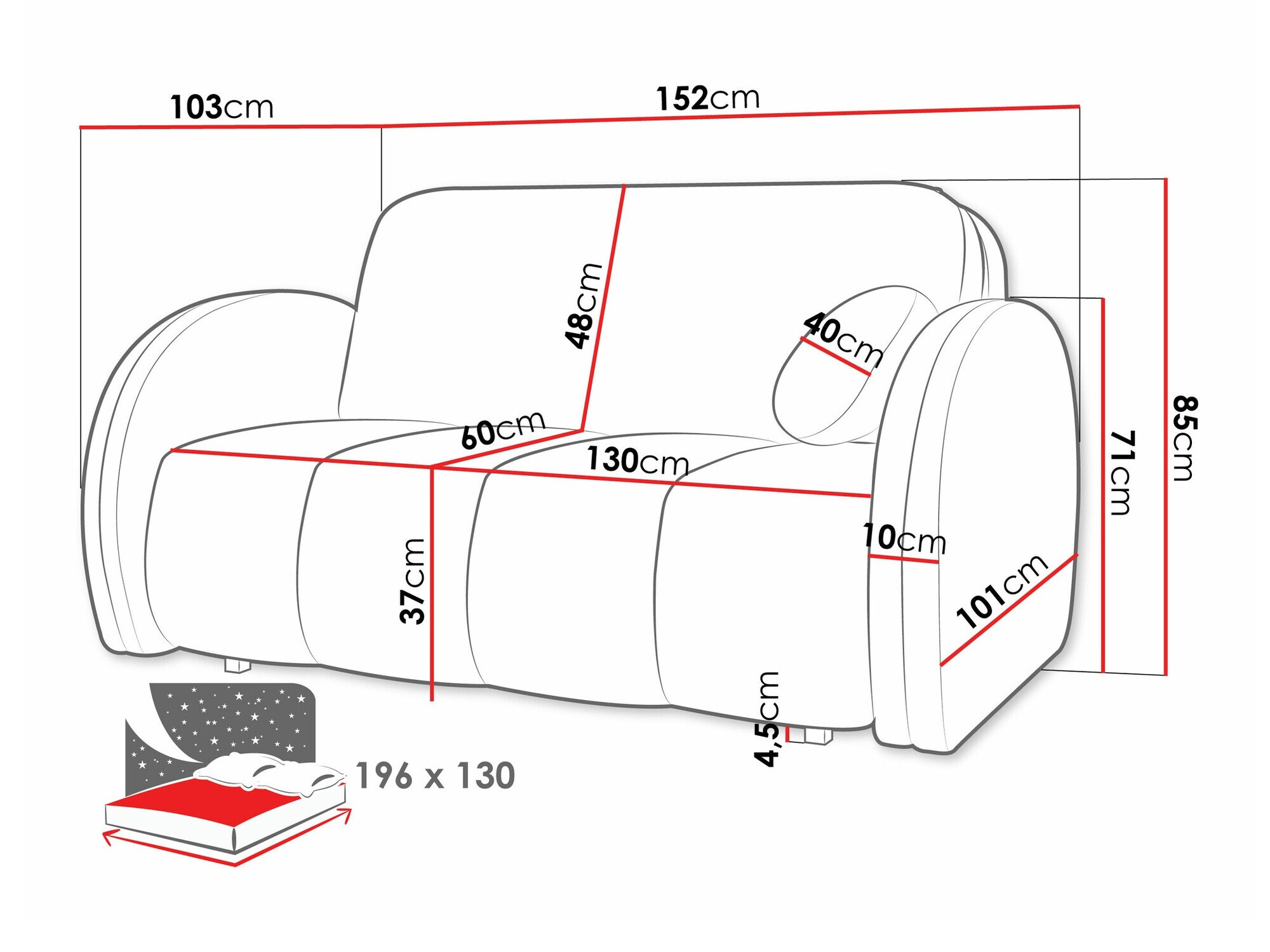 Kanapéágy Citral III (Velo 623)