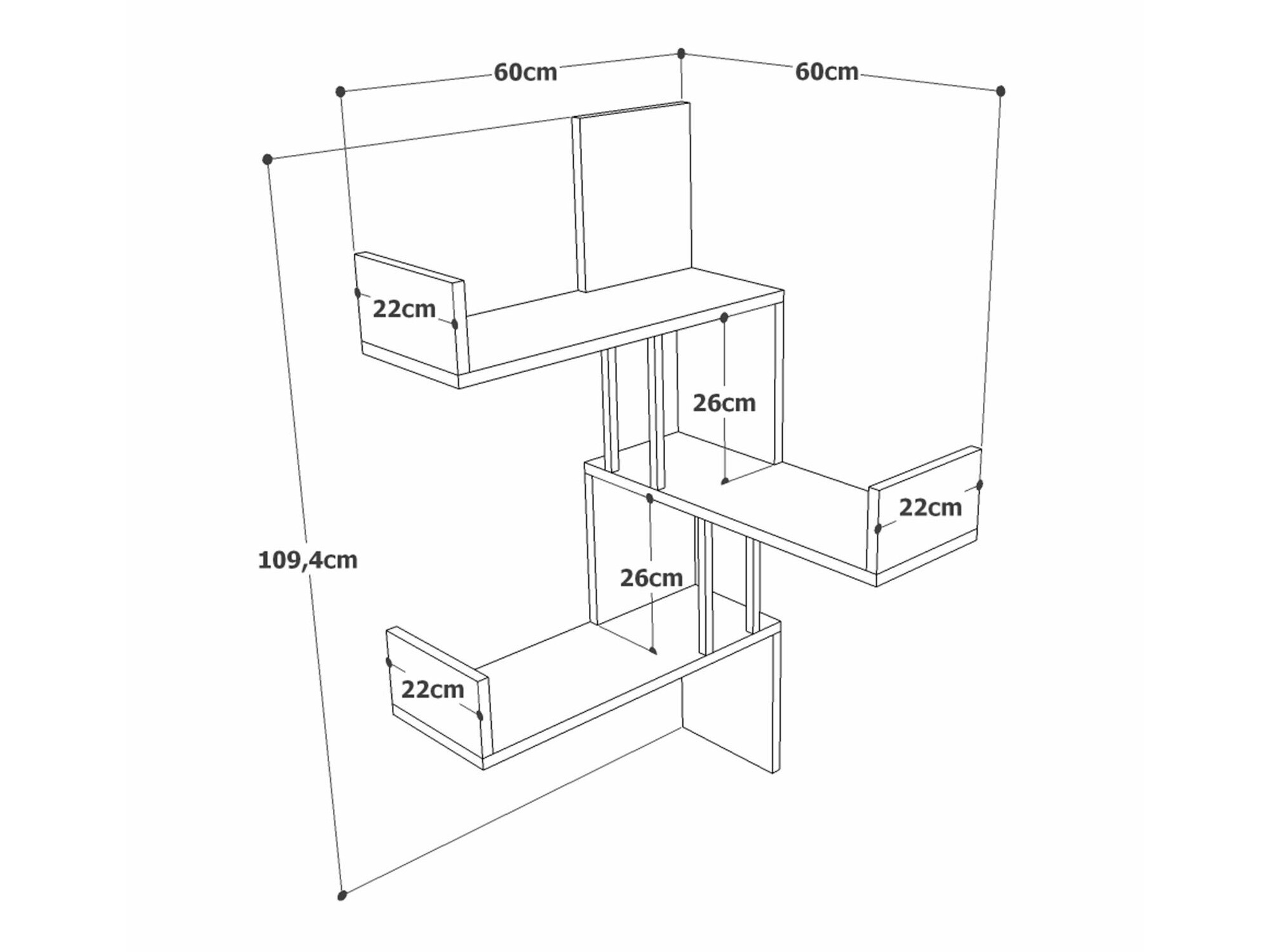 Fali polc Kailua 2428